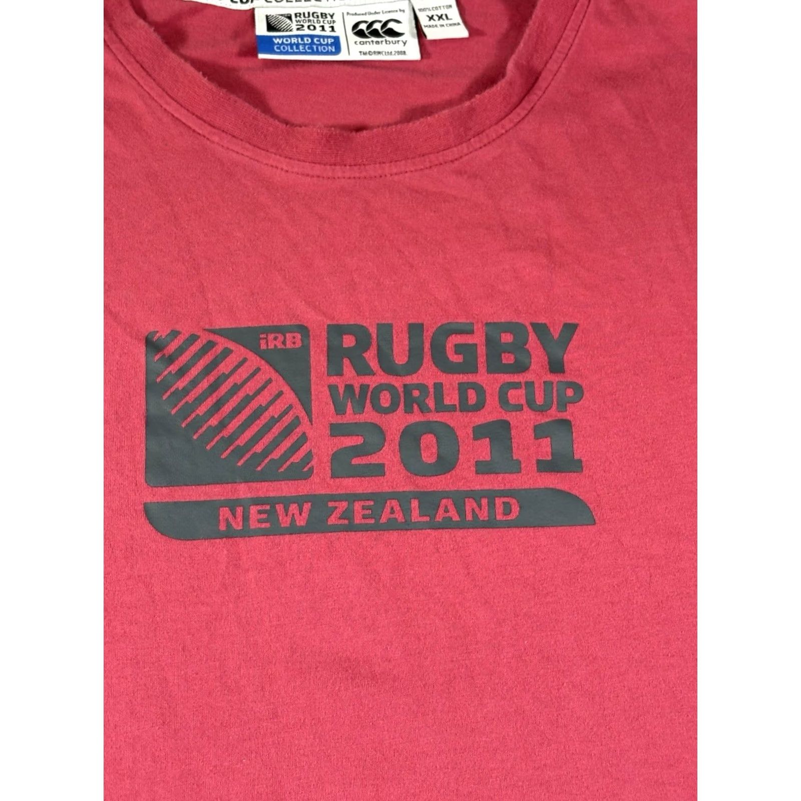 Vintage Canterbury T-Shirt Red Graphic New Zealand Rugby World Cup 2011 Adult XXL Unisex Size US XXL / EU 58 / 5 - 6 Thumbnail