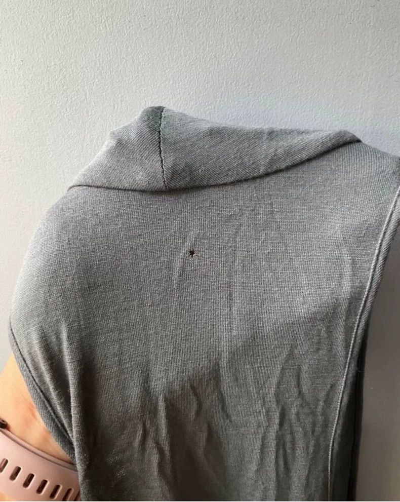 Helmut Lang HELMUT LANG sizeP Gray avant-garde cross-collar dress Size S / US 4 / IT 40 - 5 Thumbnail