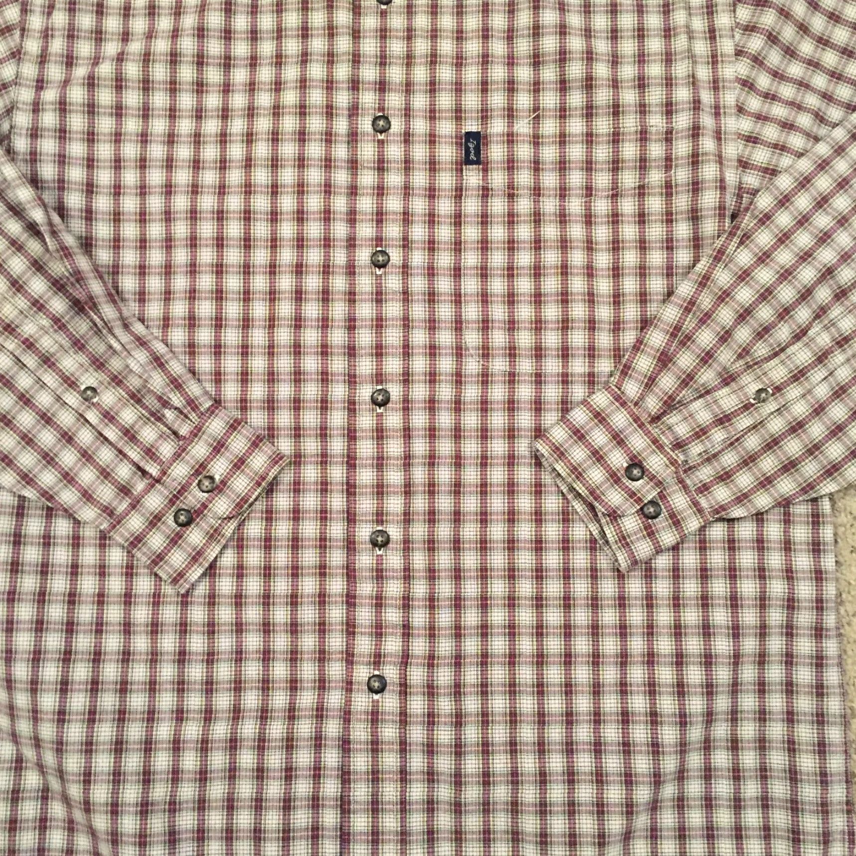 Izod IZOD Shirt Mens M Red Plaid Long Sleeve Button-Down Collar Shirt Size US M / EU 48-50 / 2 - 4 Thumbnail