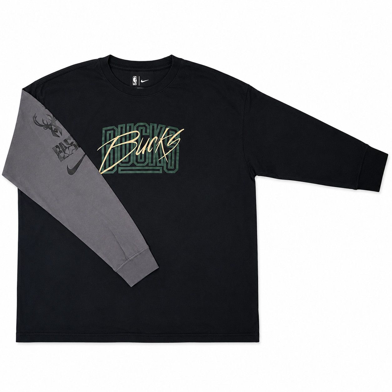 Nike NIKE x Miluwakee Bucks Warm Up LS Size US XL / EU 56 / 4 - 1 Thumbnail