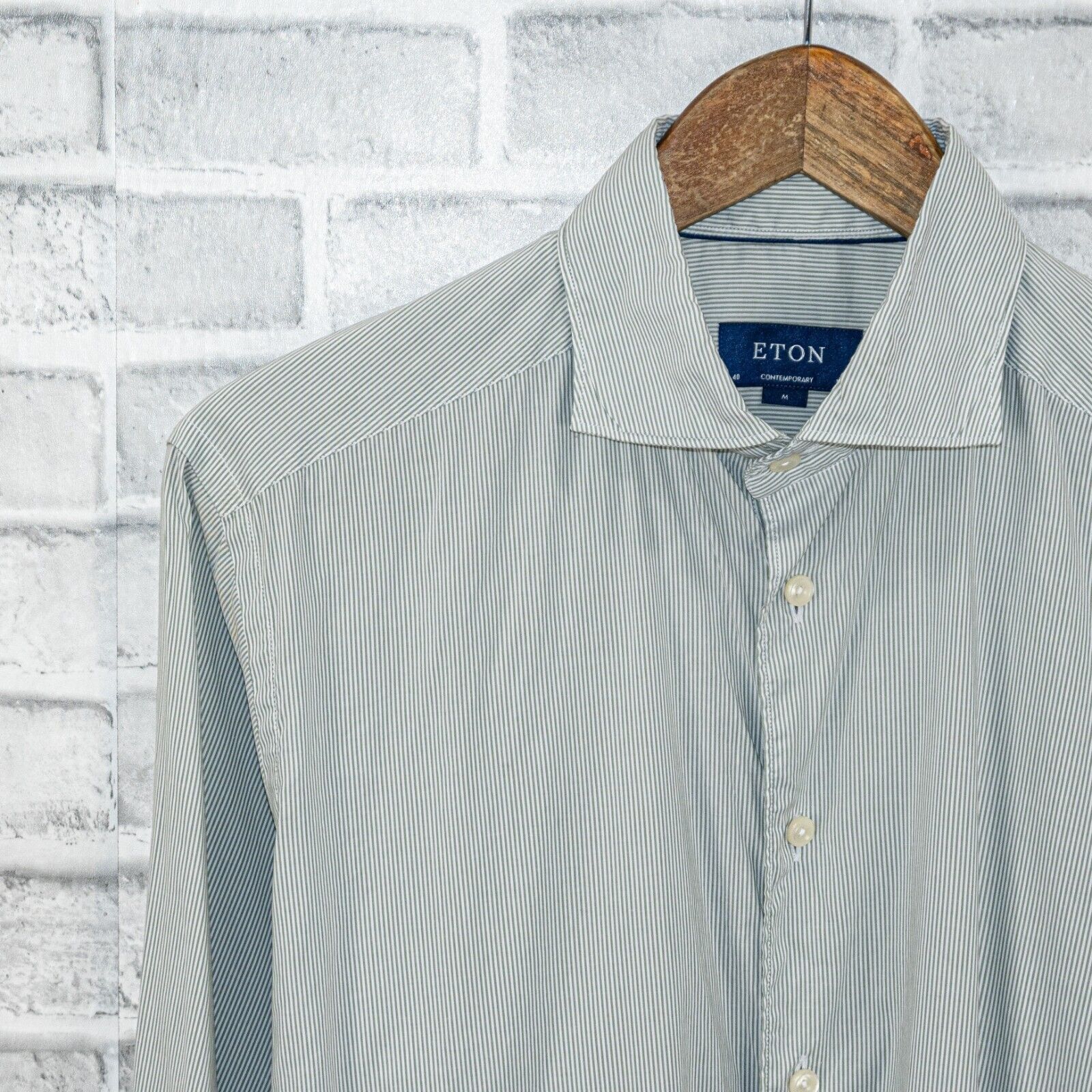 Eton ETON Contemporary Cotton Modal Poplin button up Shirt green Size US M / EU 48-50 / 2 - 5 Thumbnail