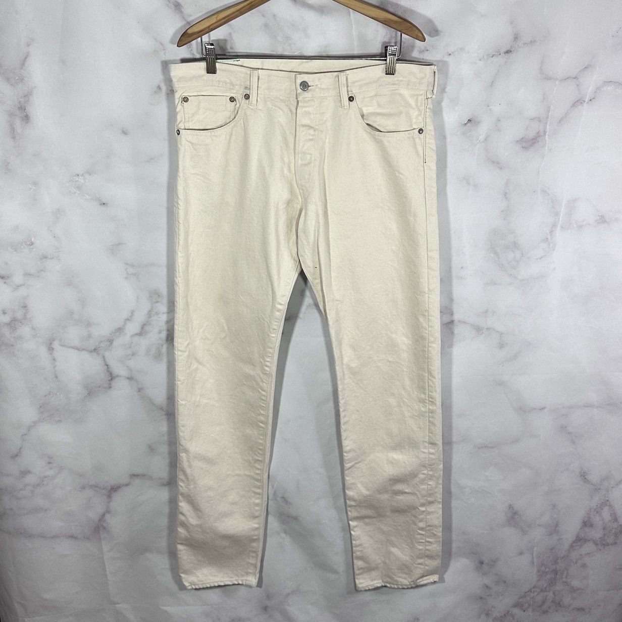 image of Hidden Ny White/green Japanese Denim, Men's (Size 34)