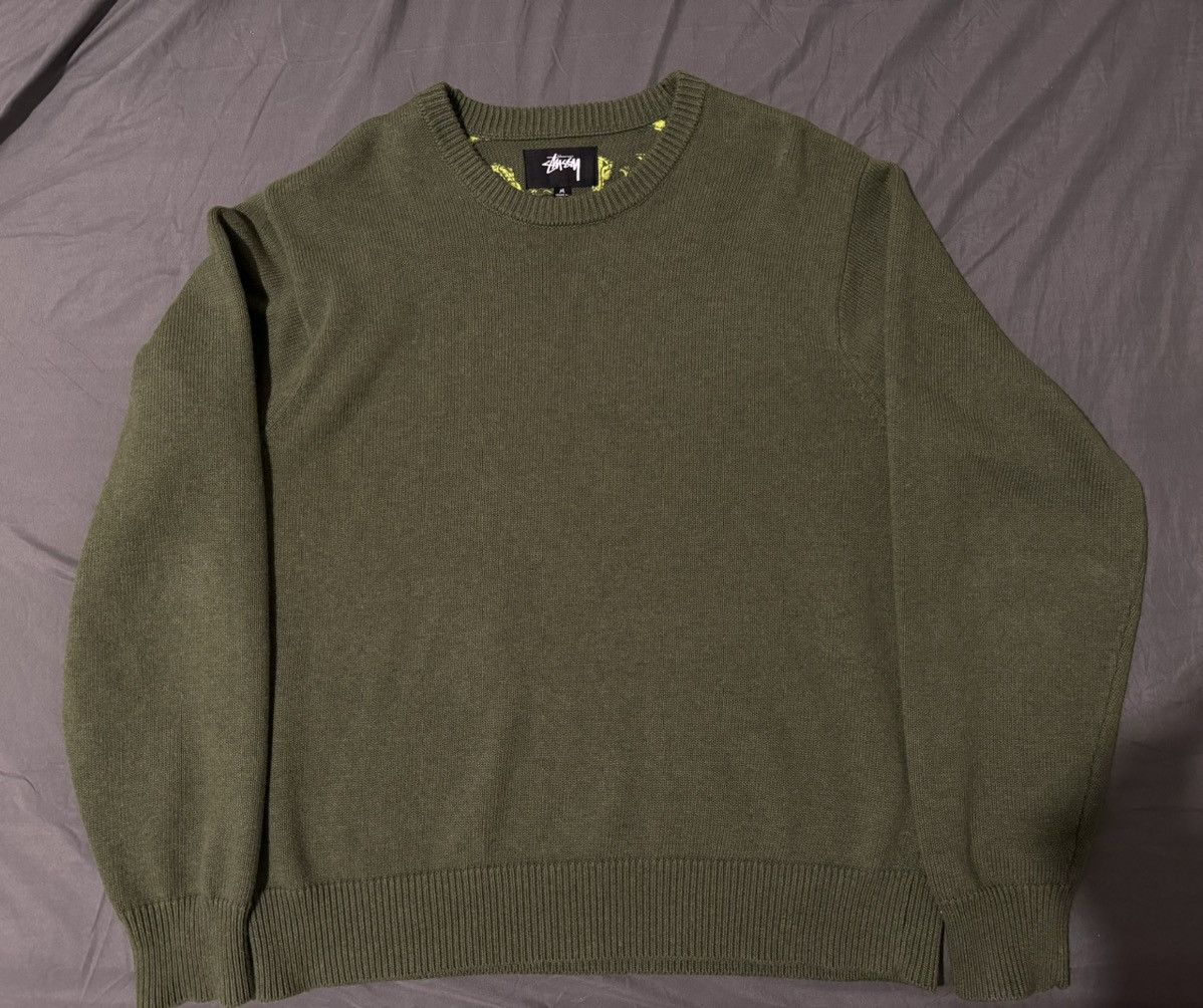 image of Stussy Laguna Icon Sweater in Dark Green, Men's (Size Medium)
