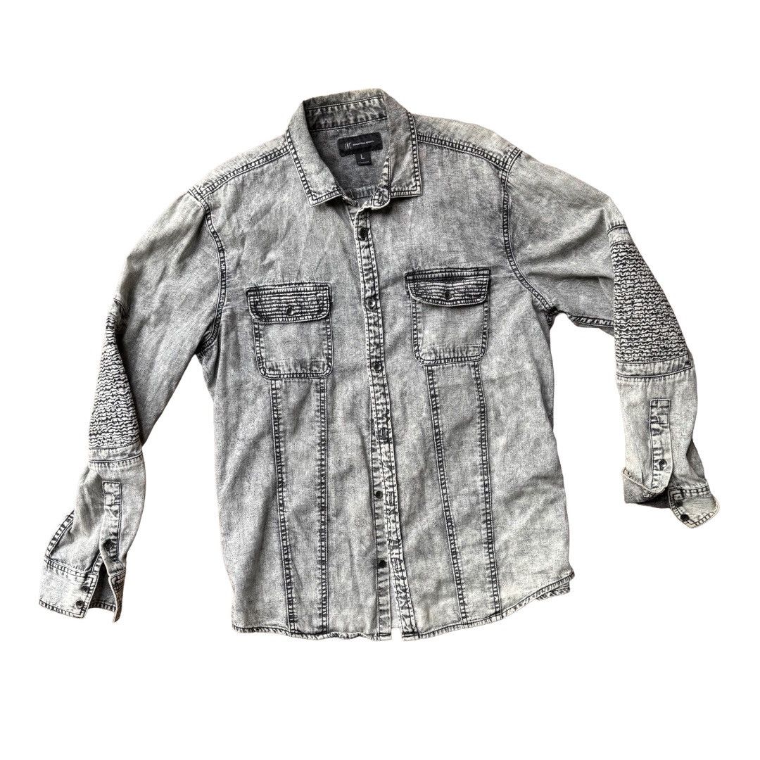 Other INC International Concepts Grey, Acid-Washed Men's Shirt Size US L / EU 52-54 / 3 - 1 Thumbnail