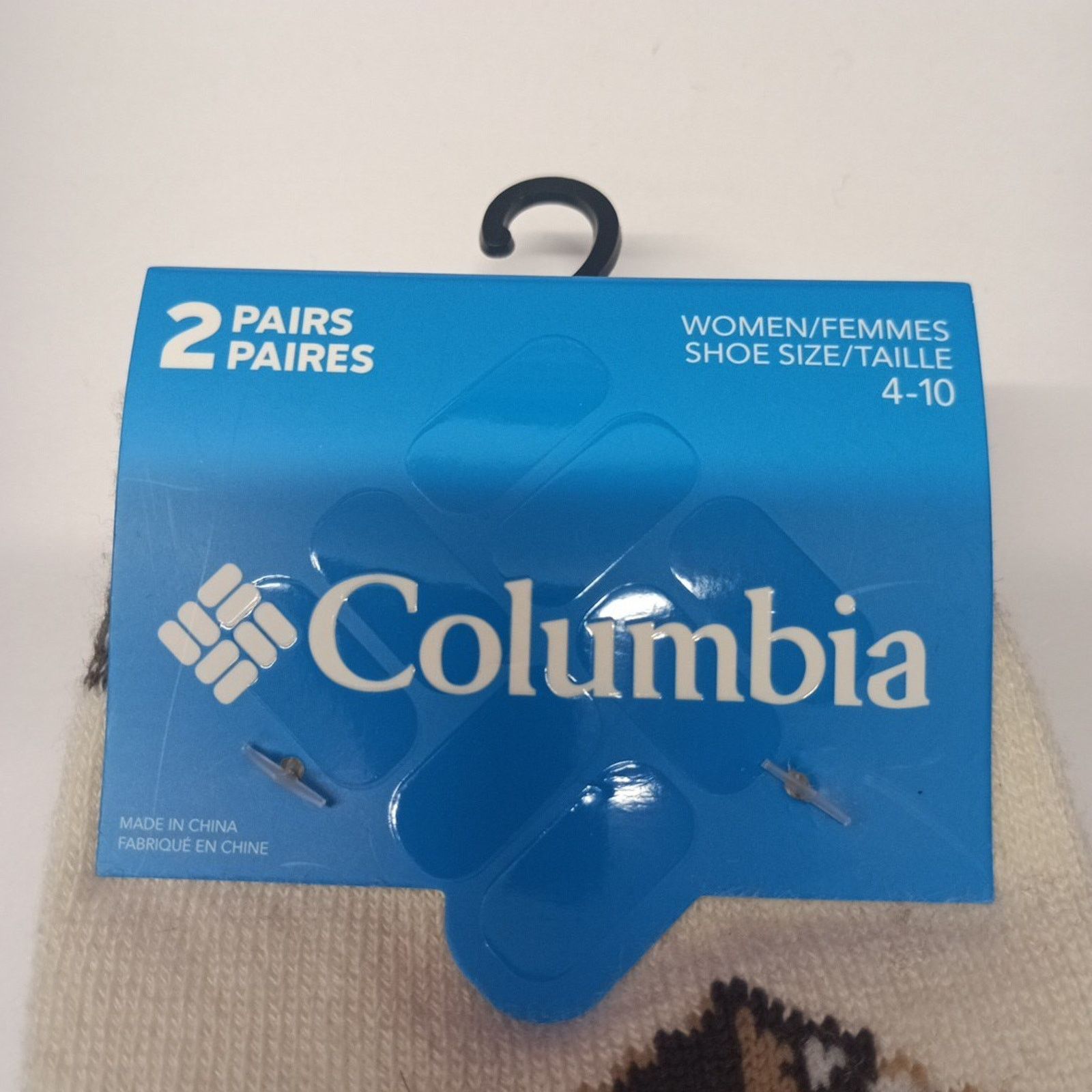 Columbia Women Columbia Striped Space-Dye Crew Socks 2 Pk Khaki Brown Size ONE SIZE - 3 Thumbnail