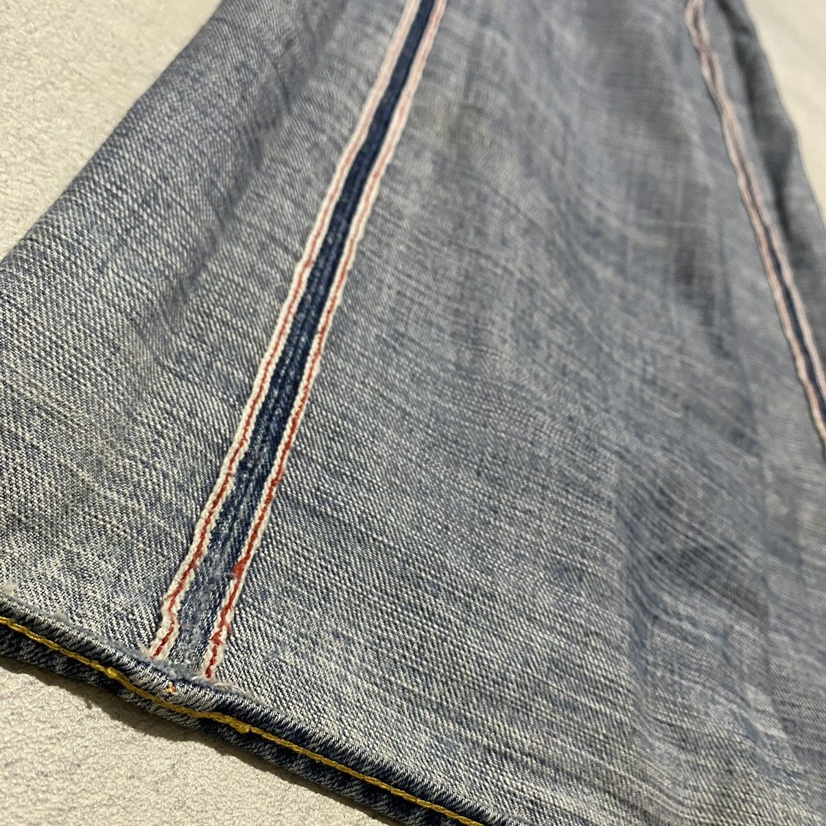 Evisu Vintage Evisu Red Seagulls Monogram Selvedge Denim Size US 33 - 13 Thumbnail