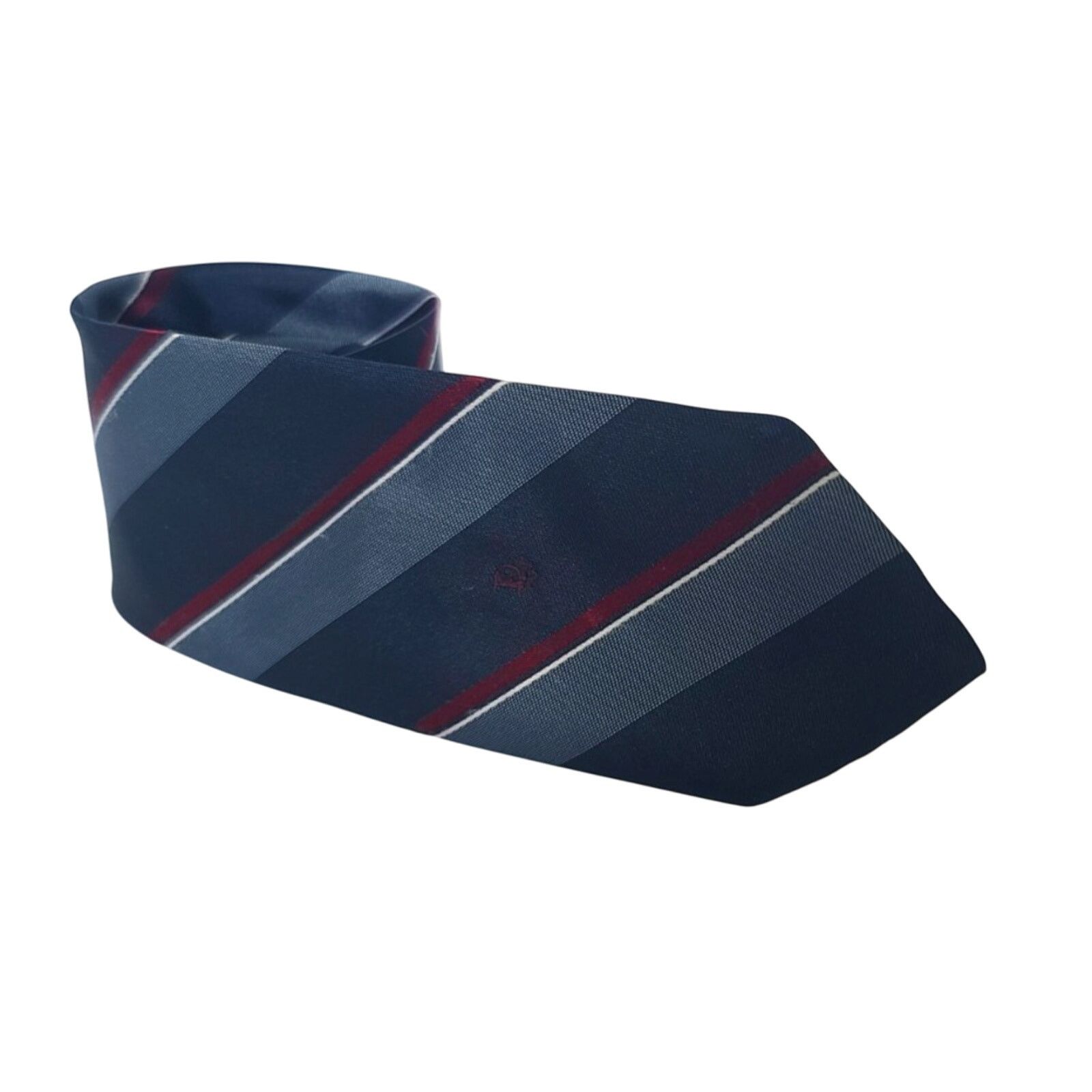 Dior Vintage Christian Dior Designer Striped Blue Mens Tie Size ONE SIZE - 1 Thumbnail