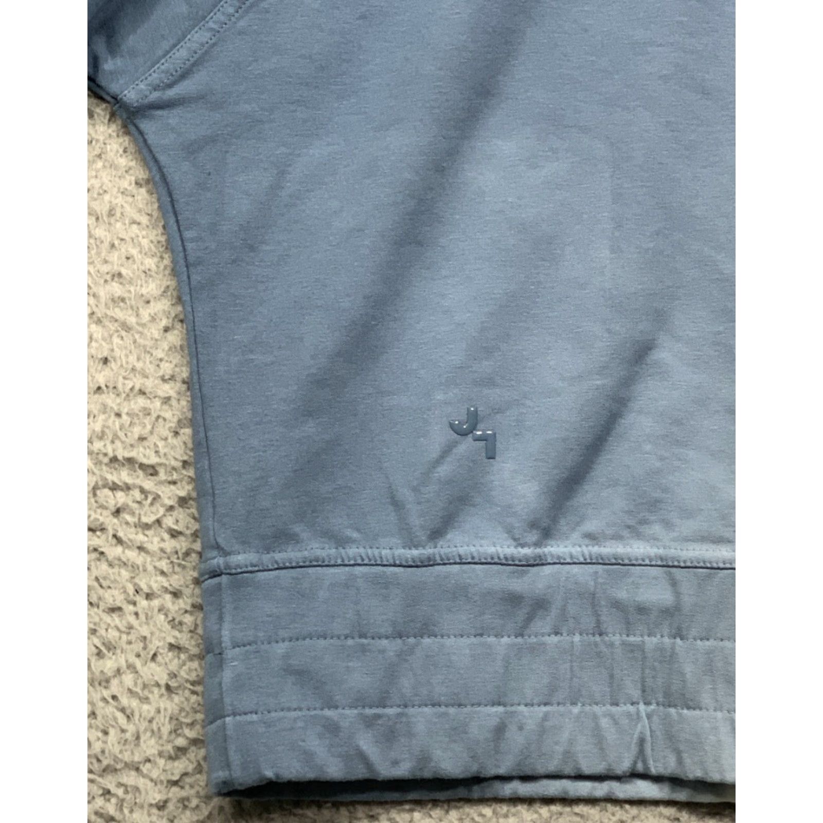 Vintage Joy Lab Women's Cropped Sweatshirt Blue & Cream Logo Activewear Small NWT Shirts? Size S / US 4 / IT 40 - 6 Thumbnail
