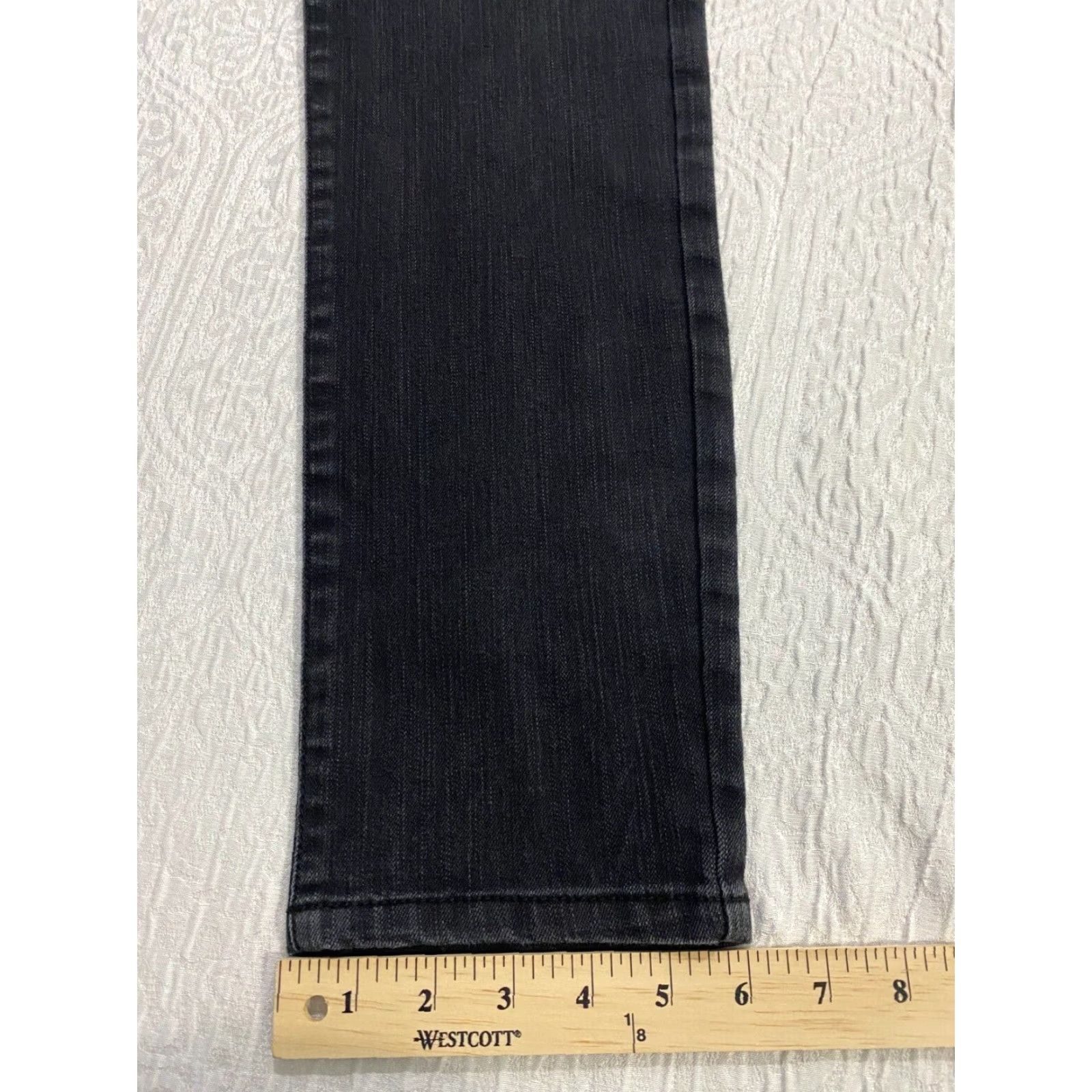 Denime Cello Jeans Slim Denim 13 Black Juniors Womens Jeans Straight Stretch 5-Pocket Design Inseam 31 in Modern Denim Size 34" / US 12 / IT 48 - 8 Thumbnail