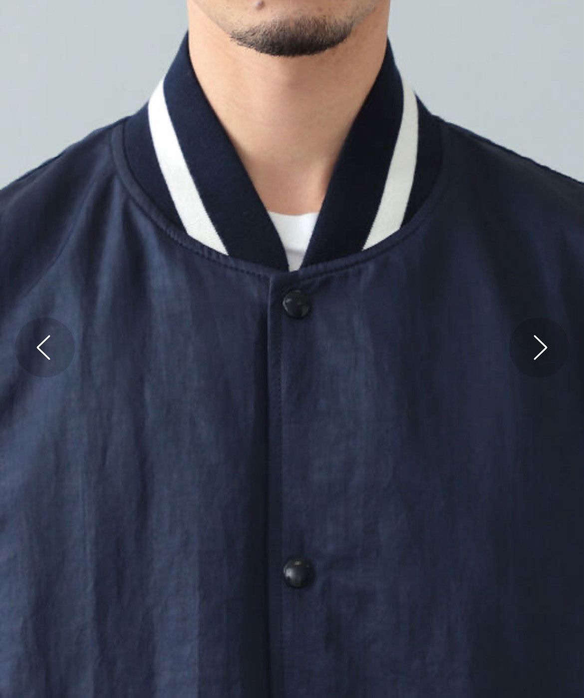 Beams Plus Beams Nylon Satin Award Jacket Navy Size US L / EU 52-54 / 3 - 19 Thumbnail