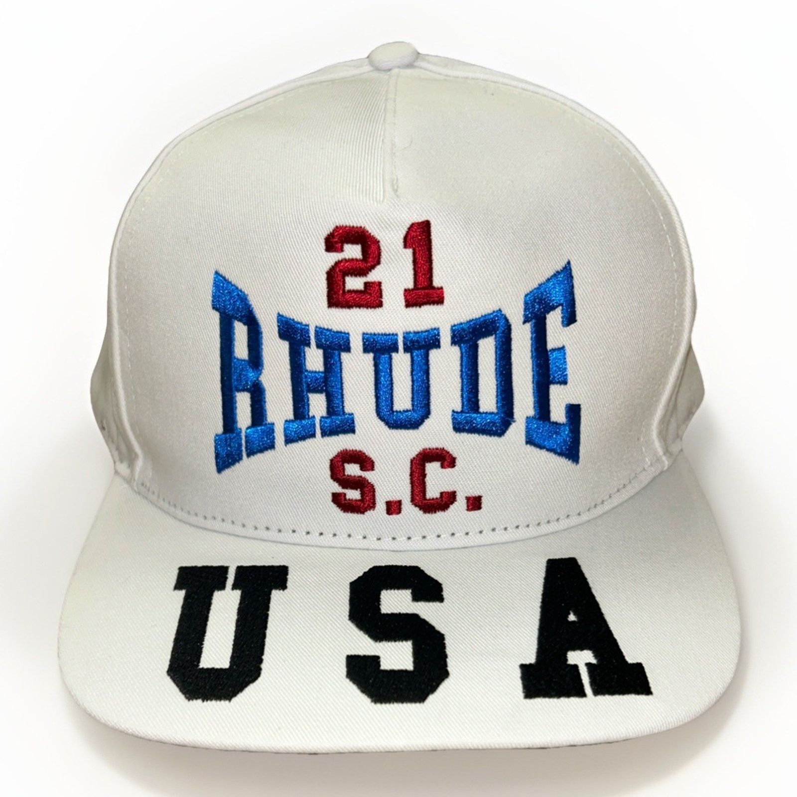 Rhude Rhude RSC USA White Hat Baseball Cap Authentic Retail $248 Size ONE SIZE - 1 Thumbnail