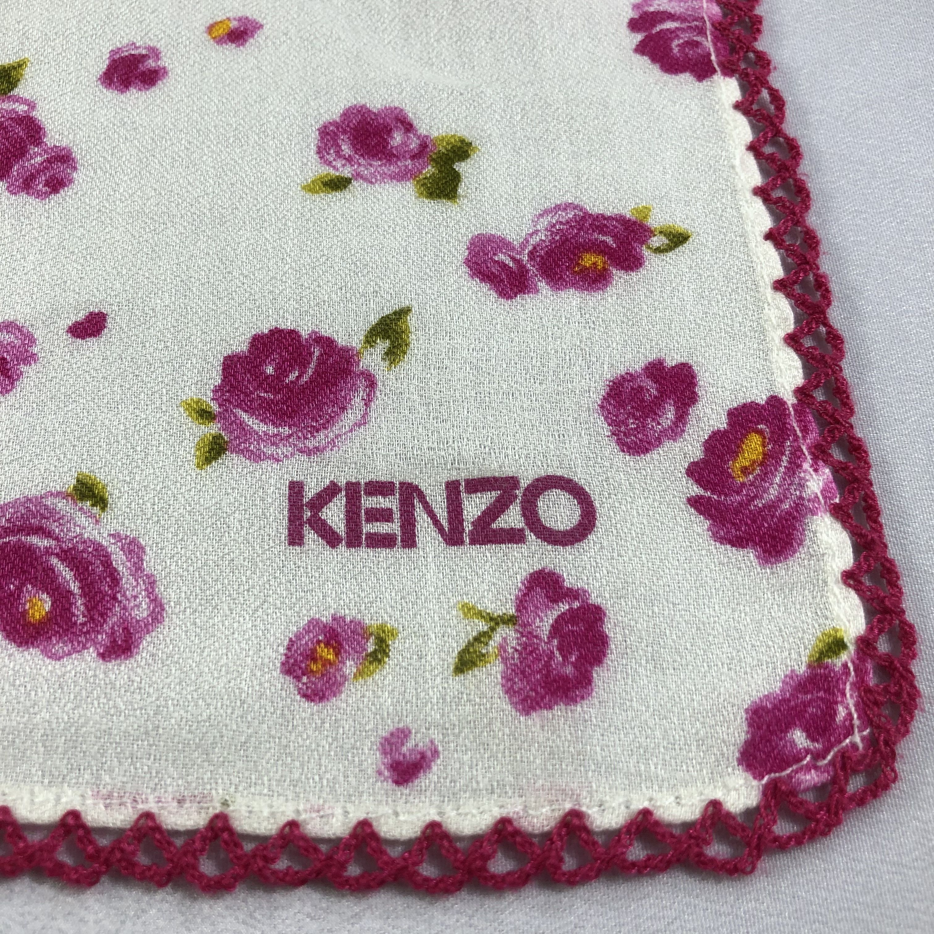 Kenzo Kenzo Floral Handkerchief Neckerchief Bandana H1897 Size ONE SIZE - 4 Thumbnail