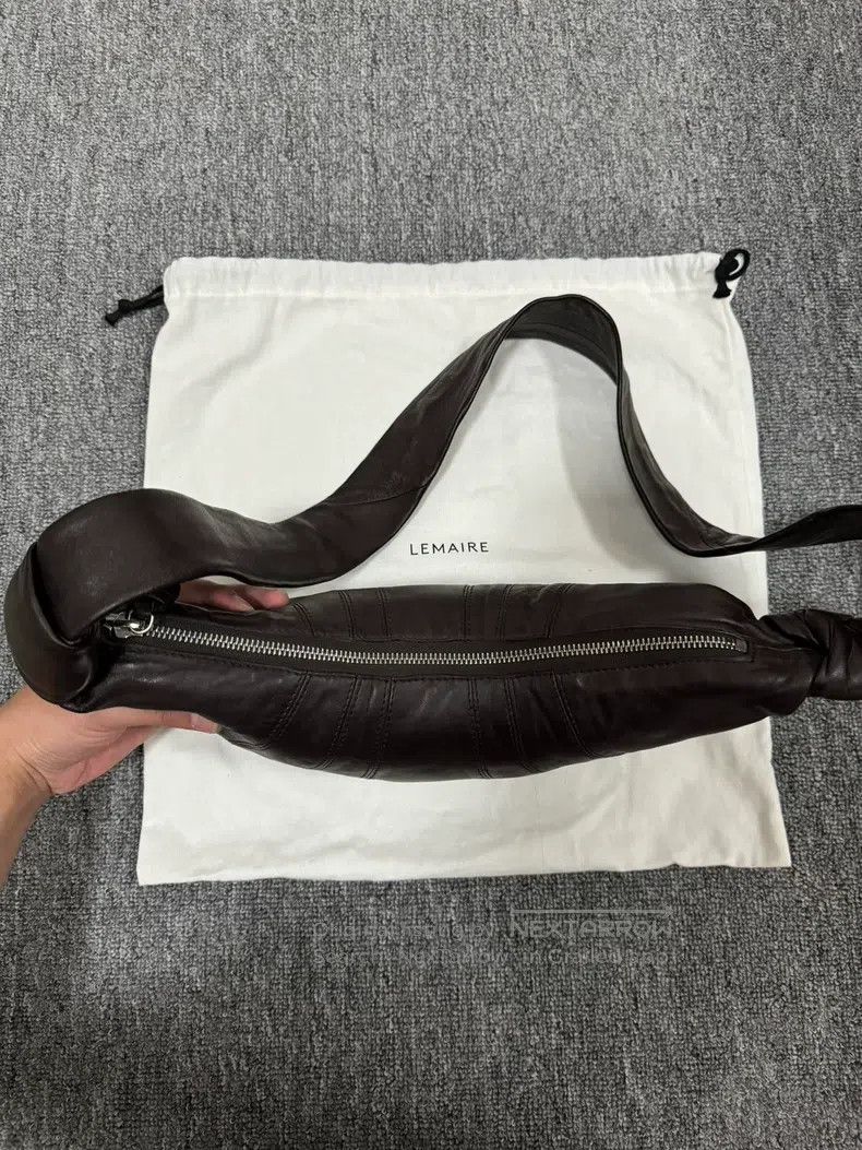Lemaire LEMAIRE Dark Chocolate Small Leather Horn Bag Size ONE SIZE - 5 Thumbnail