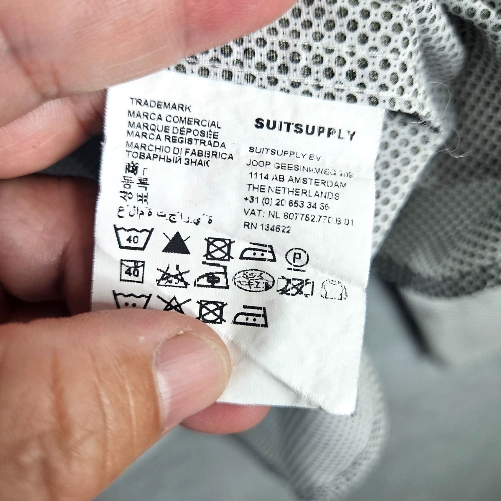 Suitsupply Suitsupply Gray Cotton Button-Up Shirt Mens Regular 39/15.5 Micro Polka Dot Pattern Polka Dot Vintage: No Size US L / EU 52-54 / 3 - 4 Thumbnail
