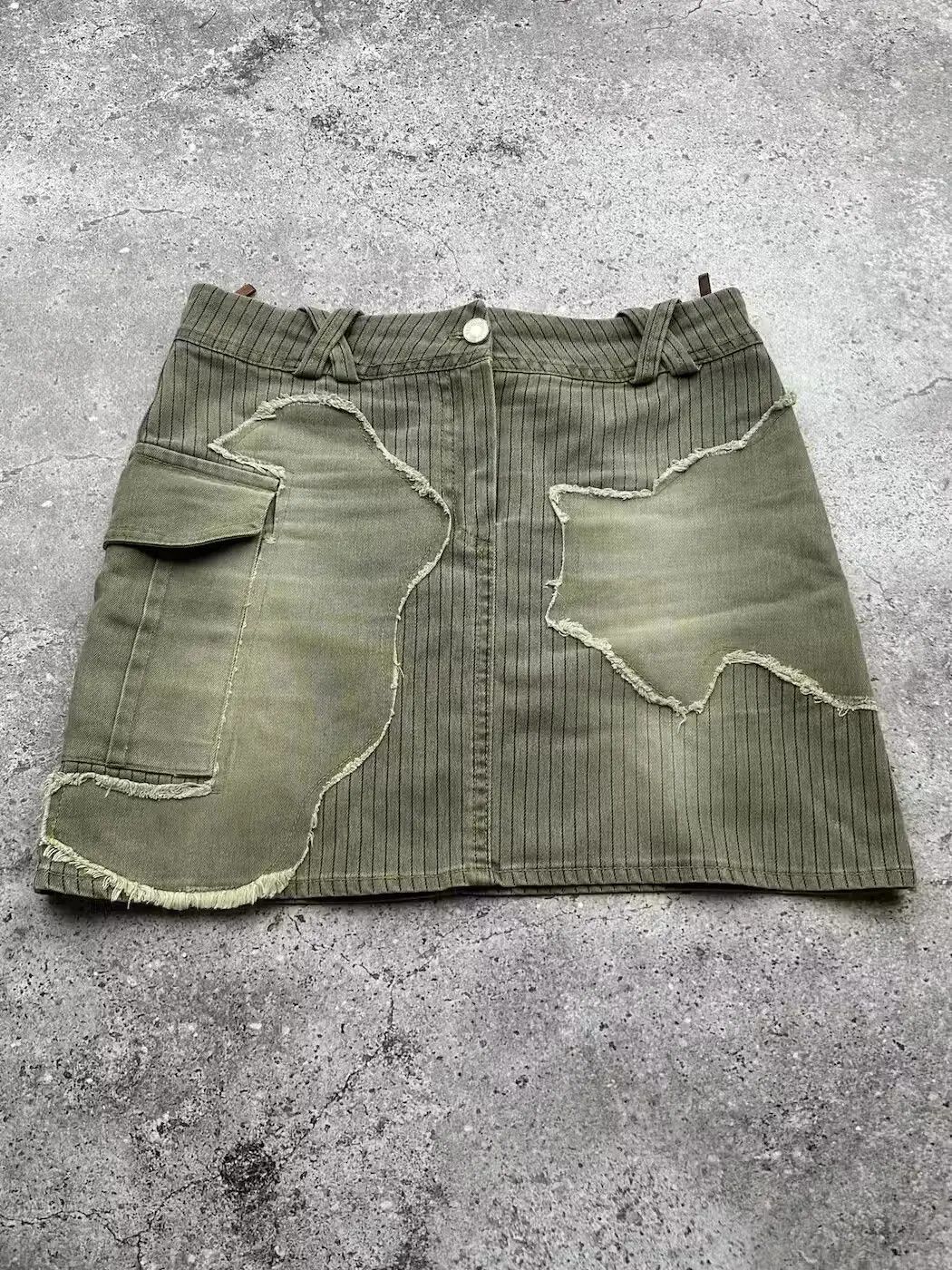 Vintage Vintage Faded Mini Skirt C247(V577)(E8) Size 27" / US 4 / IT 40 - 1 Thumbnail