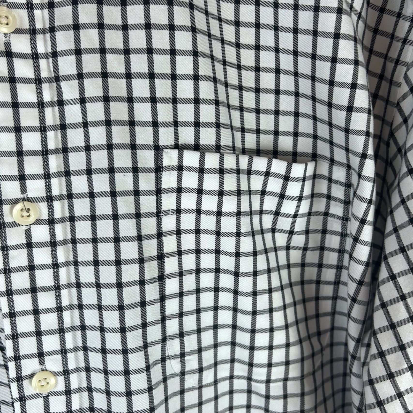 Peter Millar Peter Millar Shirt Mens 2XL White Black Check Long Sleeve Dress Shirt Nanoluxe Easy Care Dress Shirt Mens Size US XXL / EU 58 / 5 - 5 Thumbnail