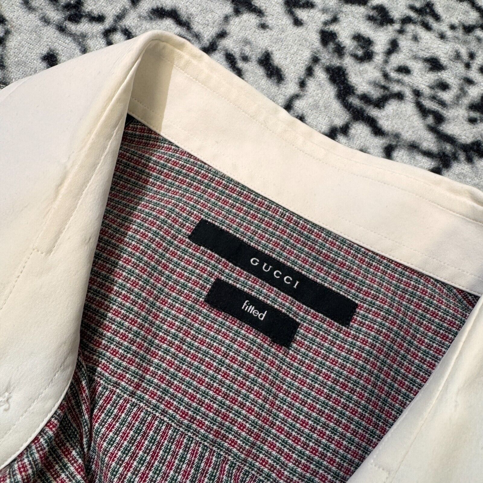 Gucci × Vintage Vintage Gucci Green Red Coton Shirt Size 42 IT Tom Ford 90s Size US L / EU 52-54 / 3 - 3 Thumbnail