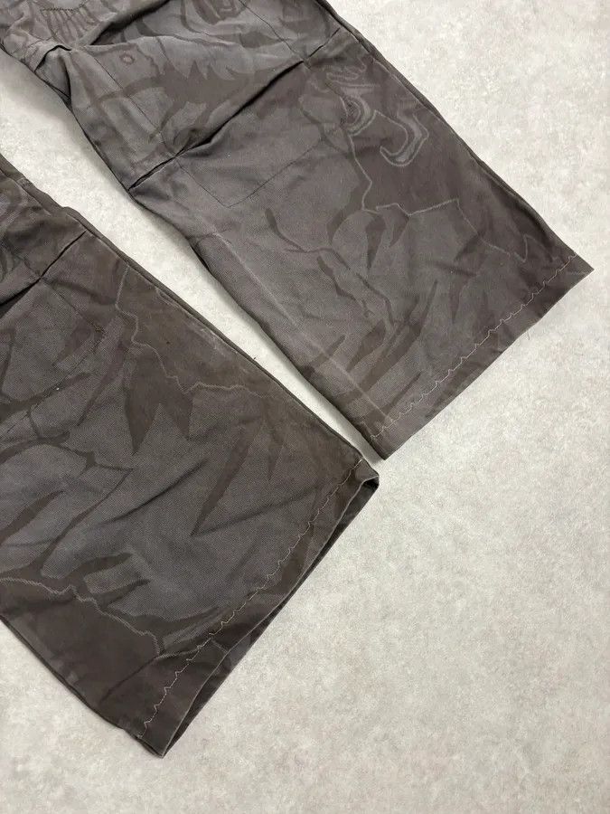 Marithe + Francois Girbaud 2000s Marithé + François Girbaud Grey Shadow Tagged Abstract Pants Size US 32 / EU 48 - 8 Thumbnail