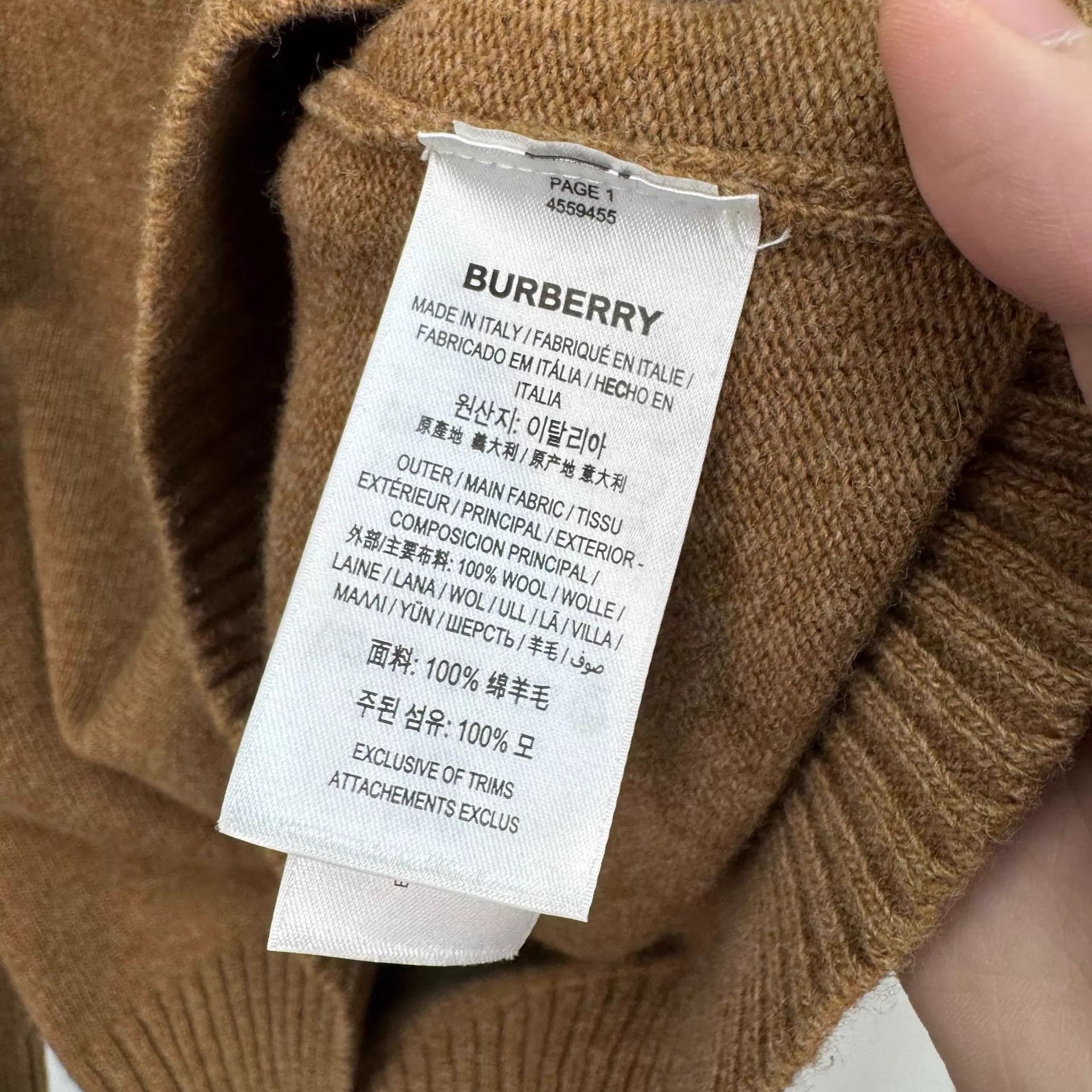 Burberry Burberry Camel Wool Sweater L 99 New Size L / US 10 / IT 46 - 6 Thumbnail