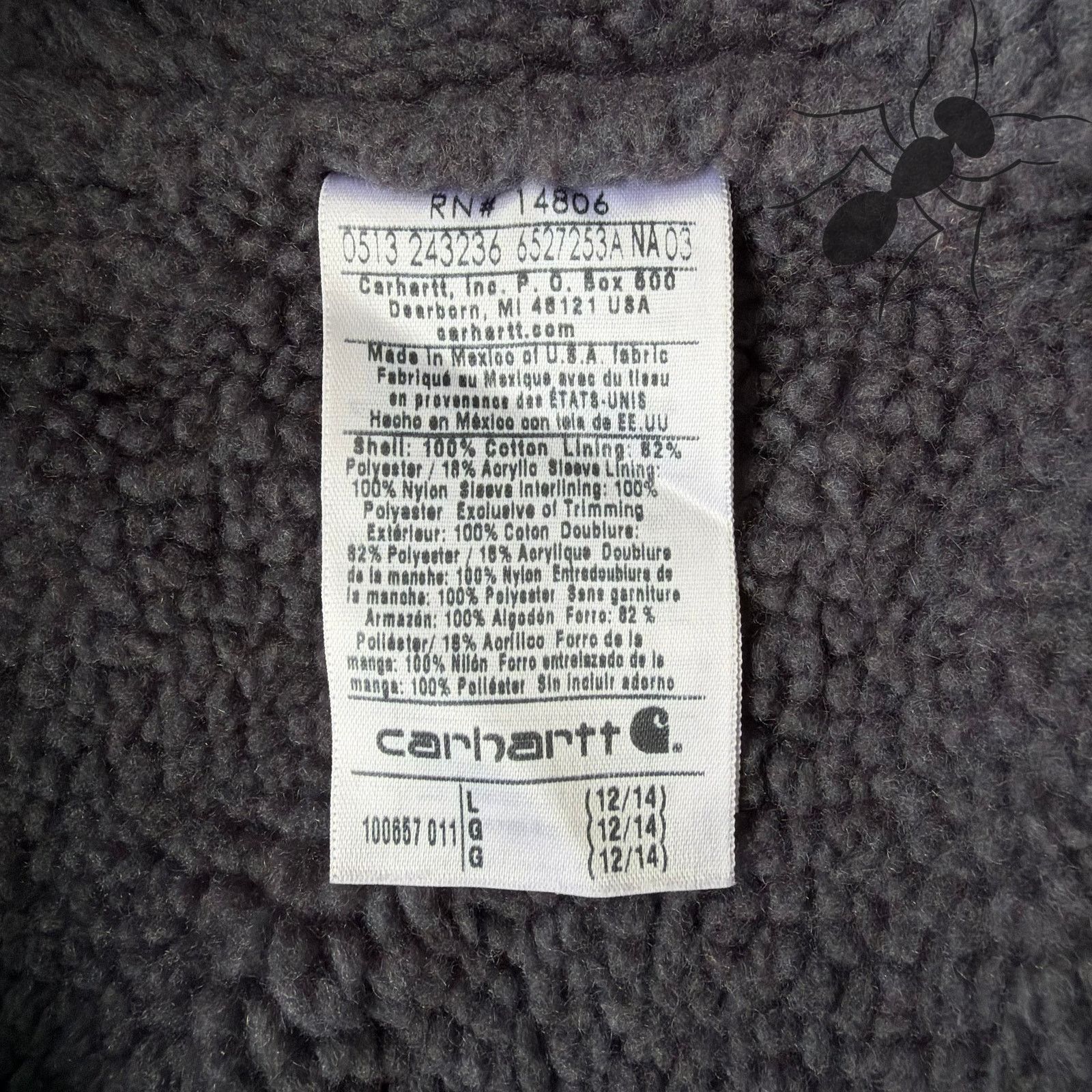Carhartt × Vintage Carhartt WOMENS purple Sherpa hooded work wear jacket Size US L / EU 52-54 / 3 - 4 Thumbnail