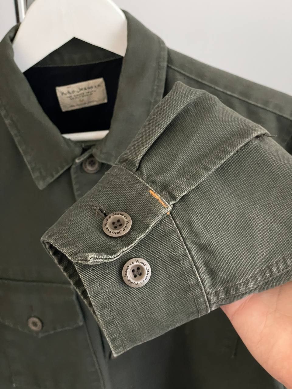 Nudie Jeans Nudie Jeans Sten Army Canvas Overshirt Military Style Jacket Size US M / EU 48-50 / 2 - 7 Thumbnail