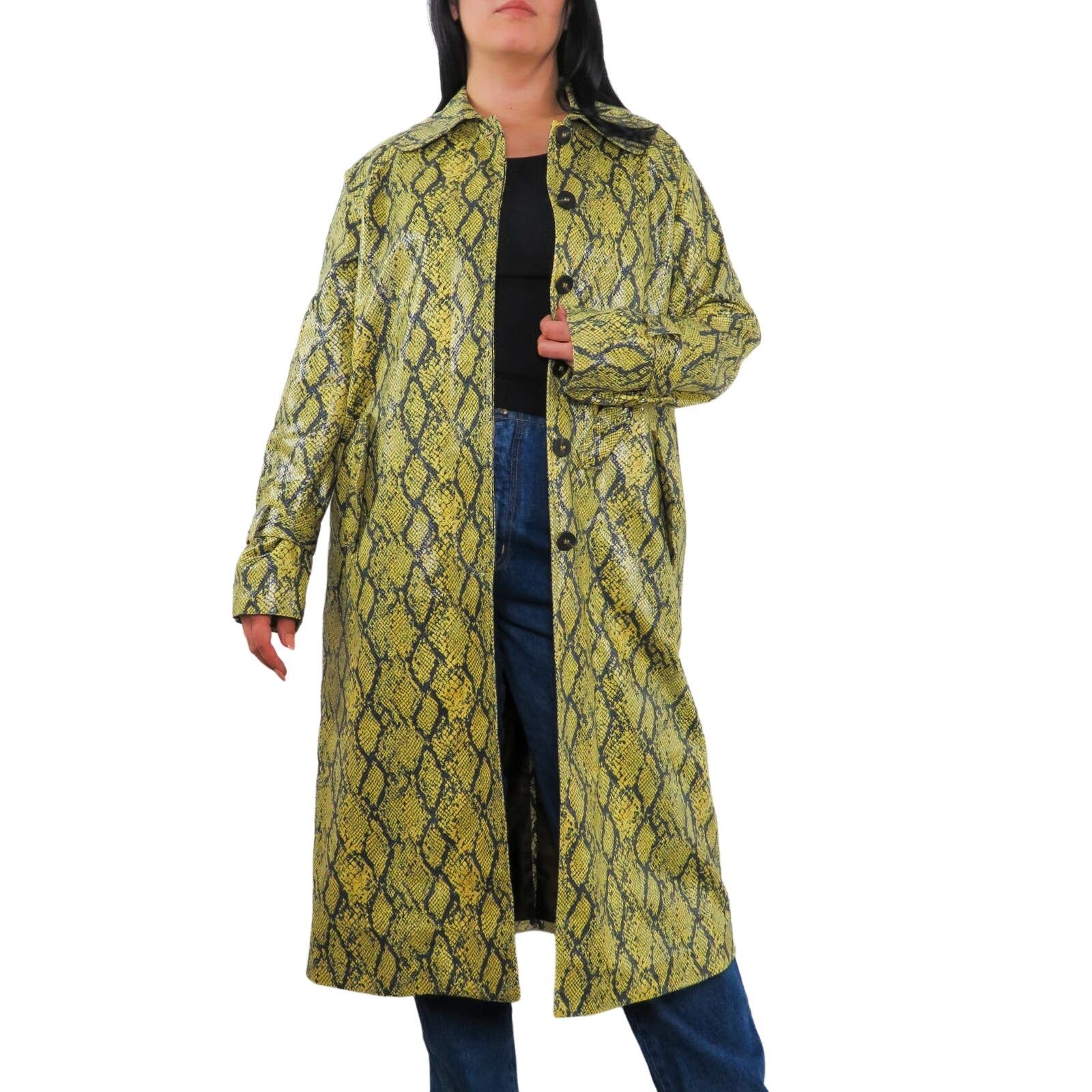 REVOLVE Revolve J.O.A. Green Snake Pattern Long Jacket Small Size S / US 4 / IT 40 - 2 Thumbnail