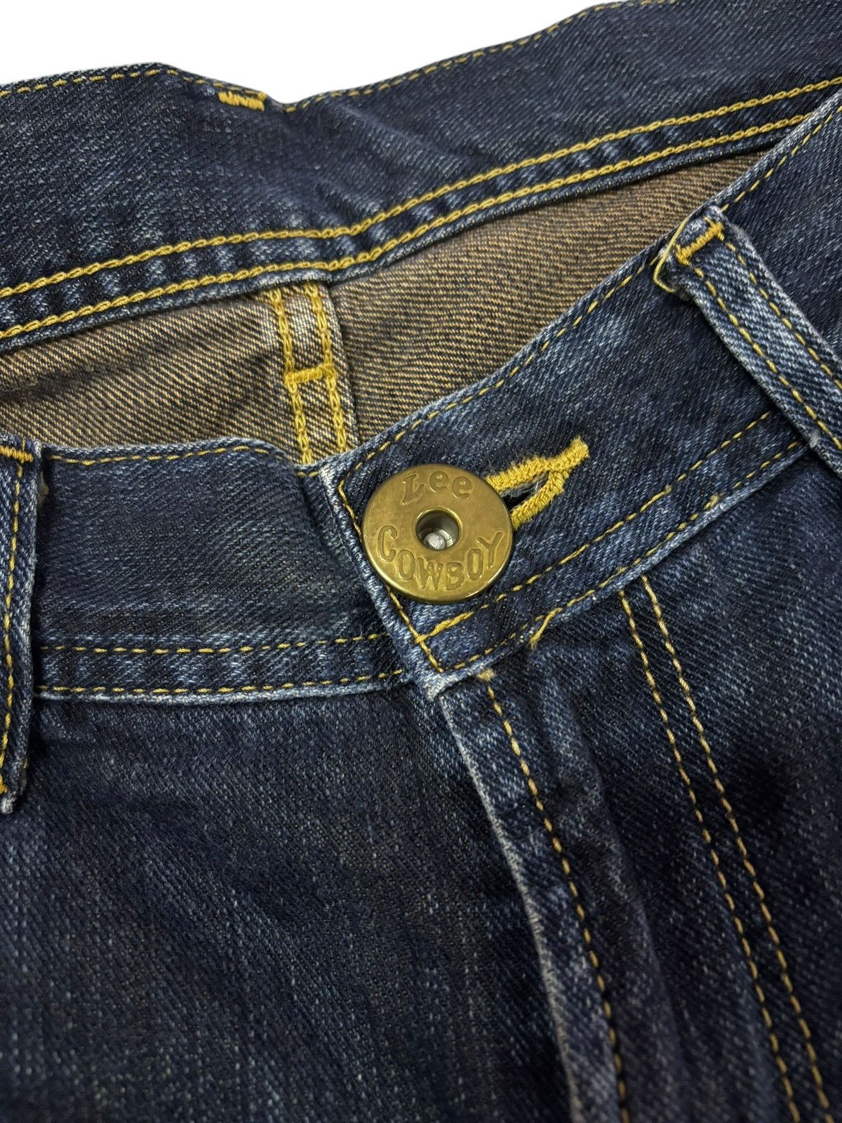 Japanese Brand Vtg Buckle Lee Japan Distressed Jeans Size US 32 / EU 48 - 7 Thumbnail