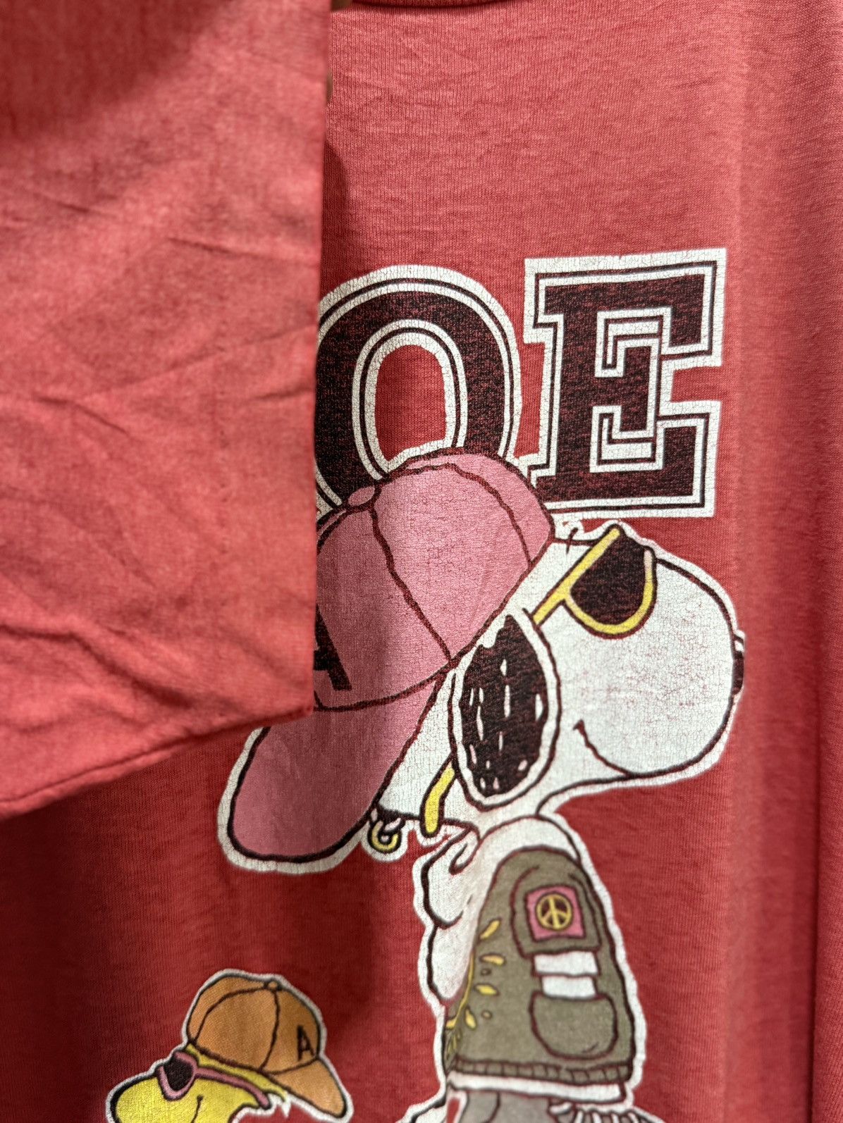 Cartoon Network Thrashed Vintage Peanuts Joe America Paper Thin Tee Size US M / EU 48-50 / 2 - 9 Thumbnail