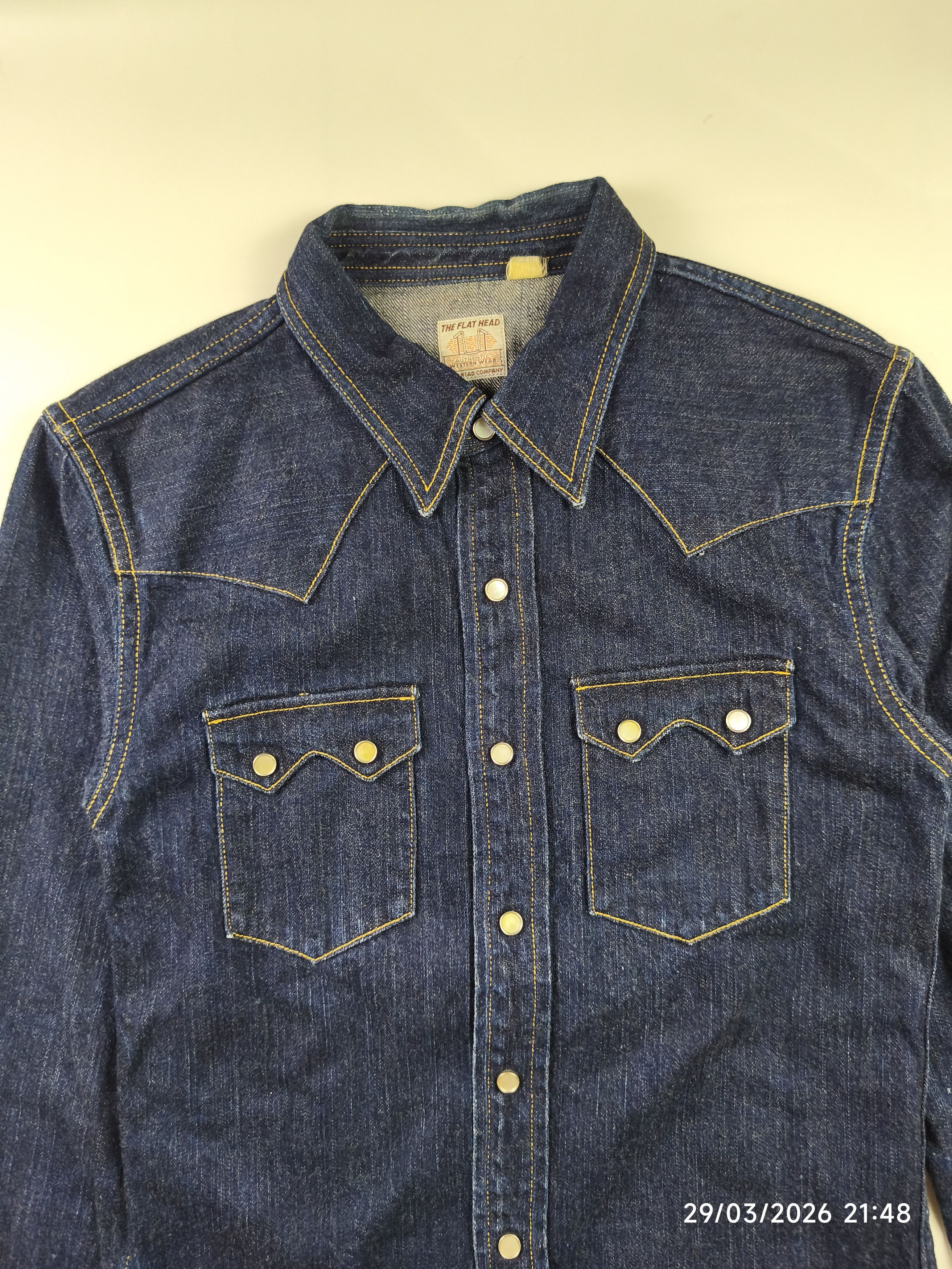 The Flat Head The flat head 7002W sawtooth western denim shirt 12oz Size US S / EU 44-46 / 1 - 5 Thumbnail