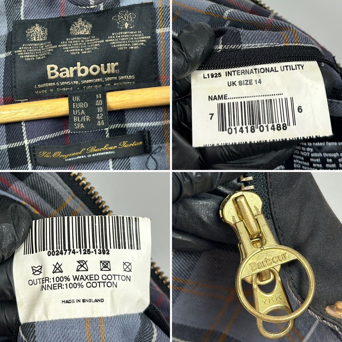 Barbour Barbour International Utility Black Waxed Motorcycle Jacket Size L / US 10 / IT 46 - 25 Thumbnail