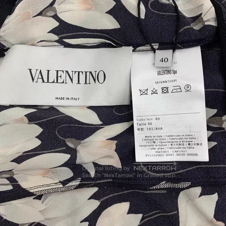 Valentino Valentino Black magnolia floral full print dress Size L / US 10 / IT 46 - 5 Thumbnail