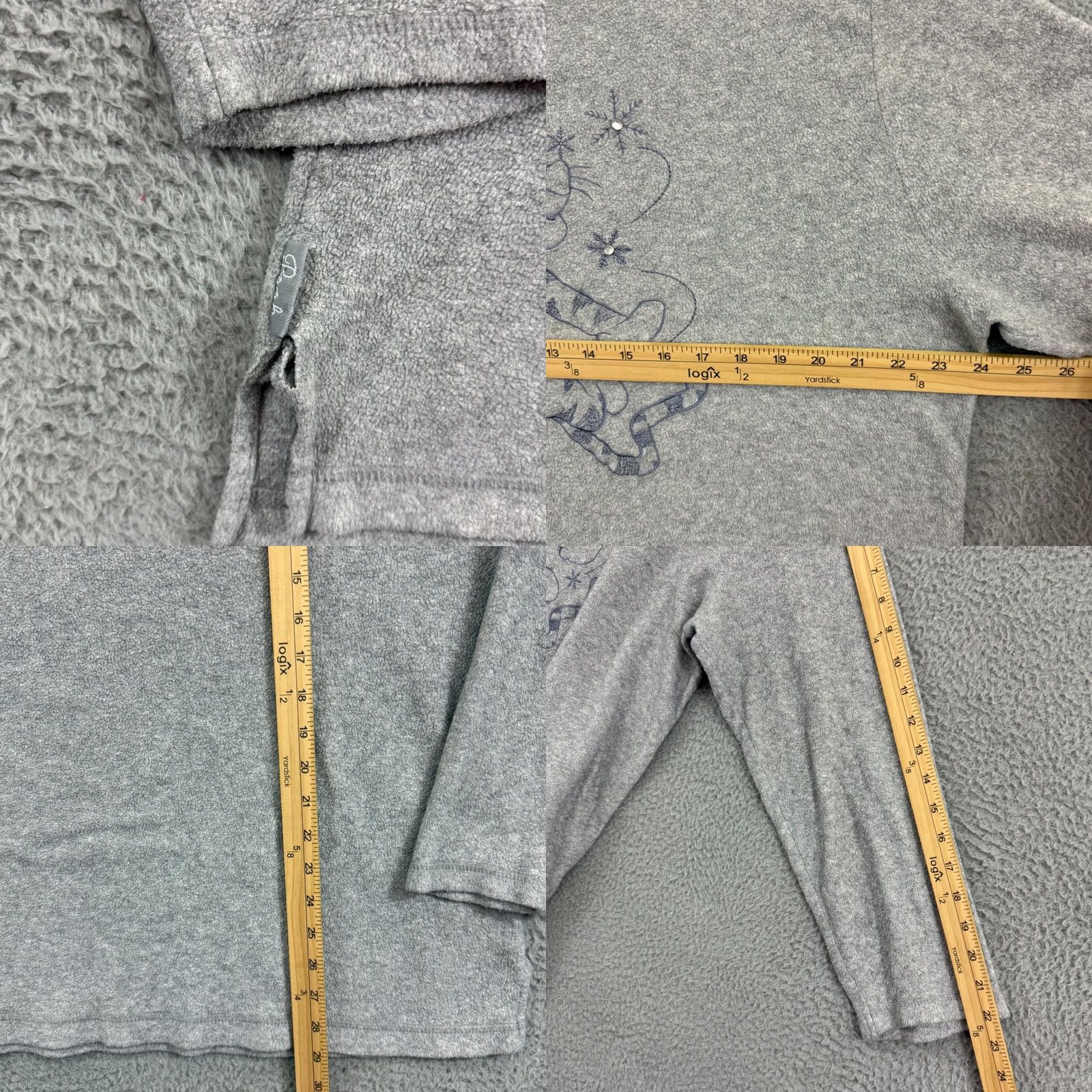 Disney VINTAGE Disney Winnie The Pooh Sweatshirt Womens XL Gray Fleece 90s Pullover Size XL / US 12-14 / IT 48-50 - 8 Thumbnail