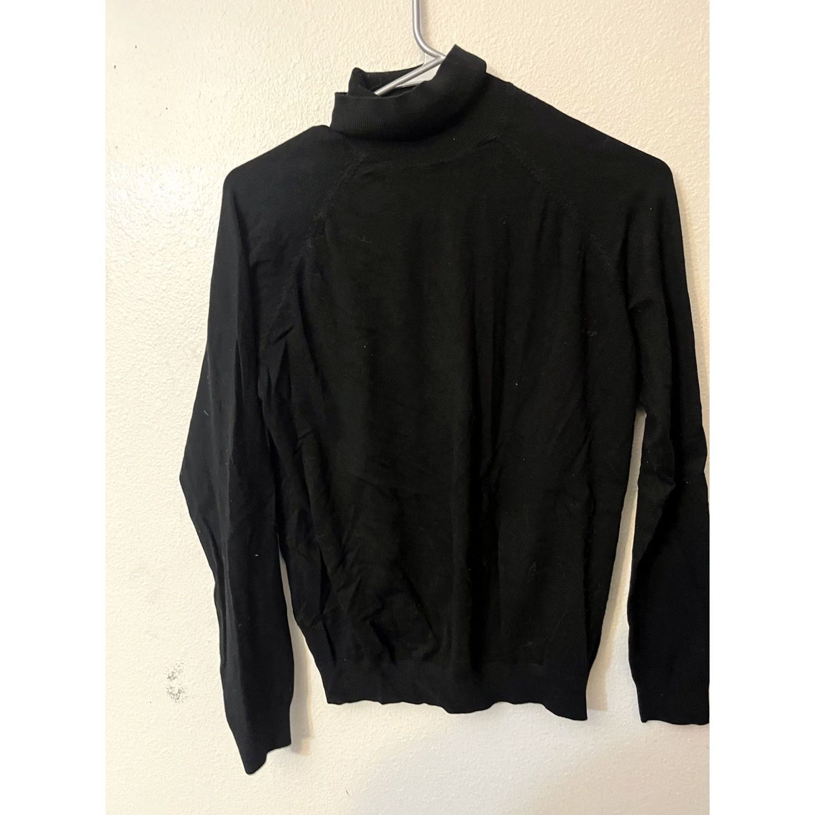 Zara Zara Sweater knit Women’s Small Black Solid turtleneck top Size S / US 4 / IT 40 - 2 Thumbnail