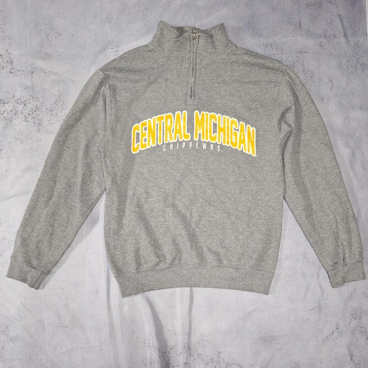 Jerzees Grey and yellow Central Michigan Chippewas quarter zip Size US S / EU 44-46 / 1 - 1 Thumbnail