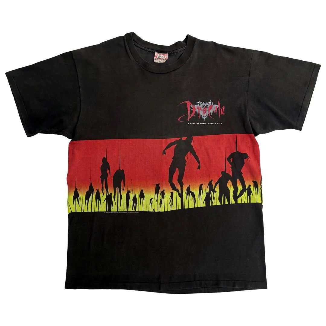 Vintage Dracula 1992 90s Vintage Movie Promo USA Made Topps T-Shirt Size US XL / EU 56 / 4 - 1 Thumbnail
