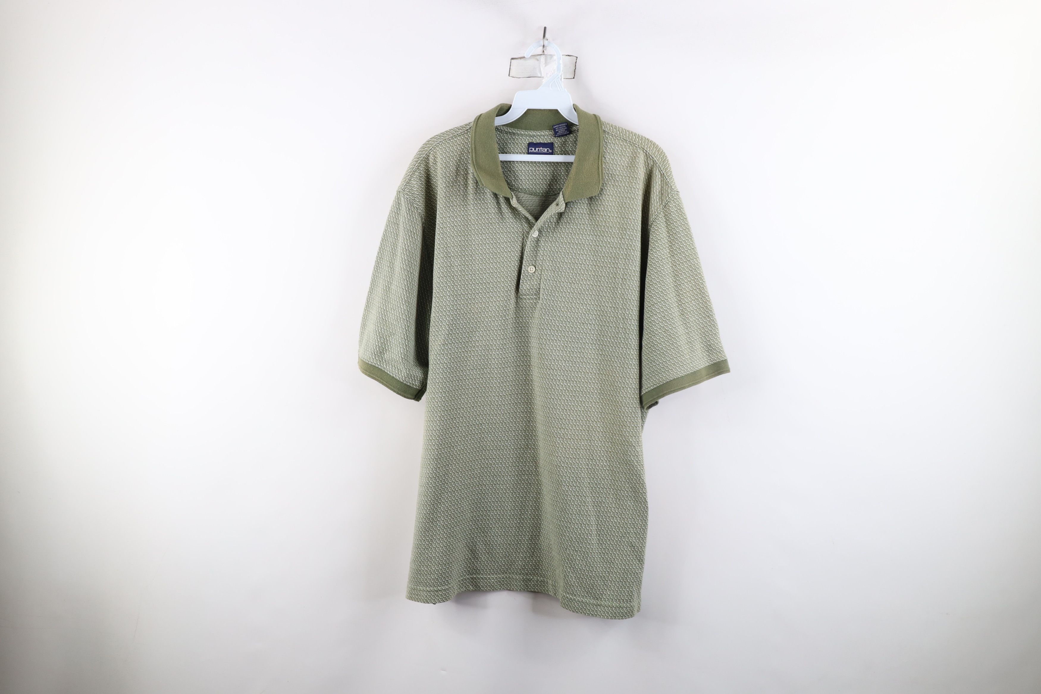Vintage Vintage 90s Streetwear Knit Collared Golf Polo Shirt Green Size US XL / EU 56 / 4 - 1 Thumbnail