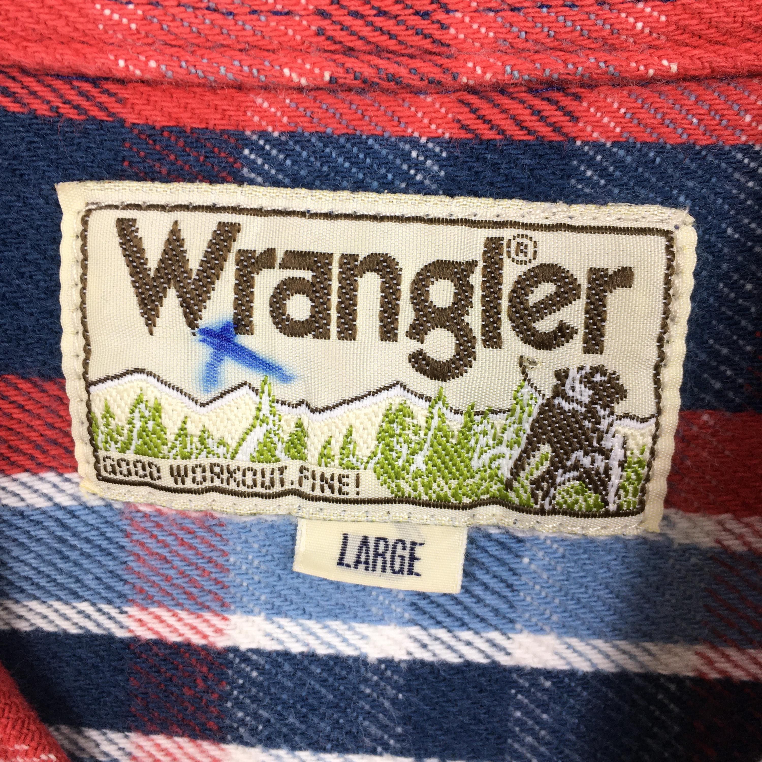Vintage 90s Wrangler Checkered Multicolor Shirt Large