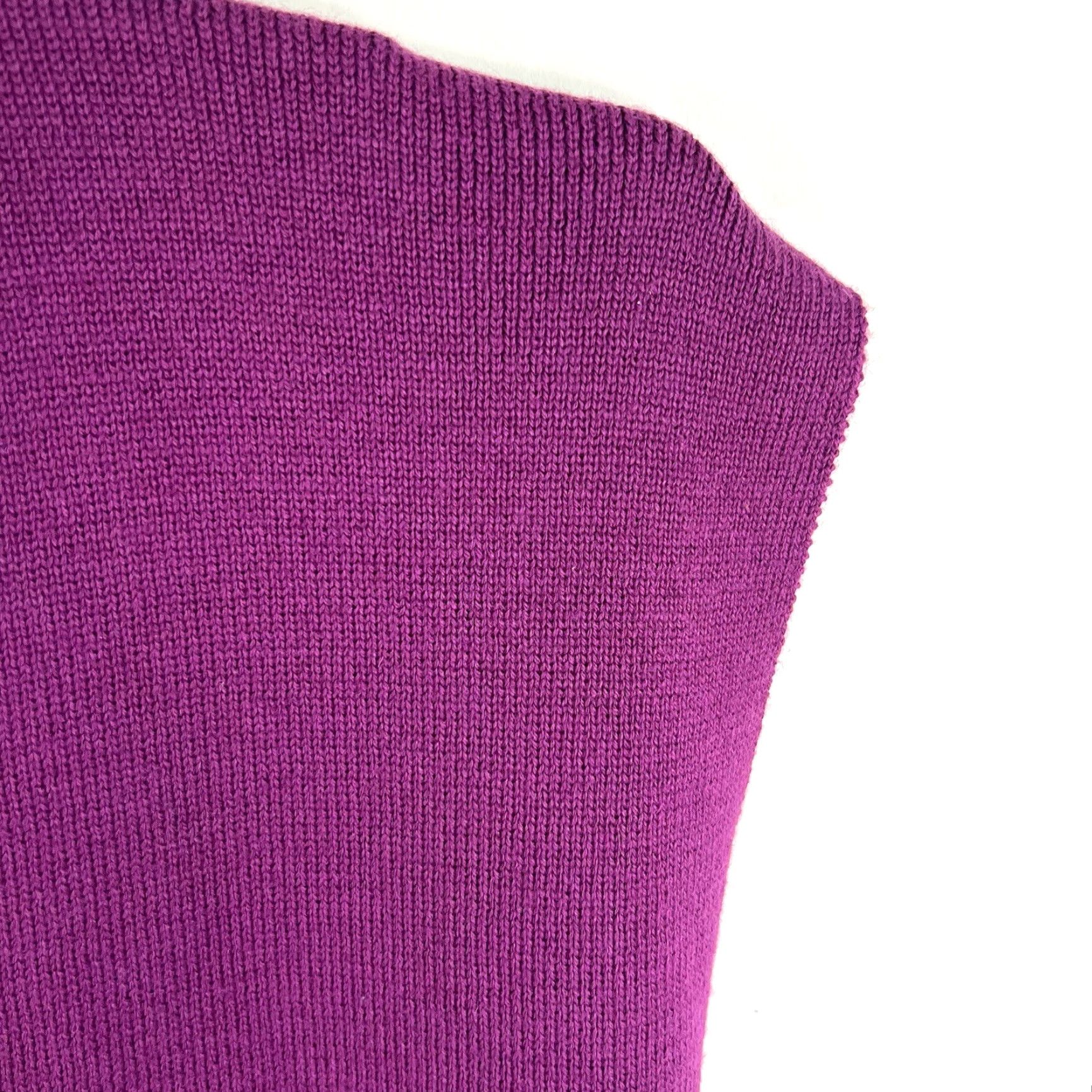 Vintage VINTAGE Vitos Paris Cardigan Sweater Vest Womens Magenta Open Front Knit Wool 2 M/Middle Size M / US 6-8 / IT 42-44 - 2 Thumbnail