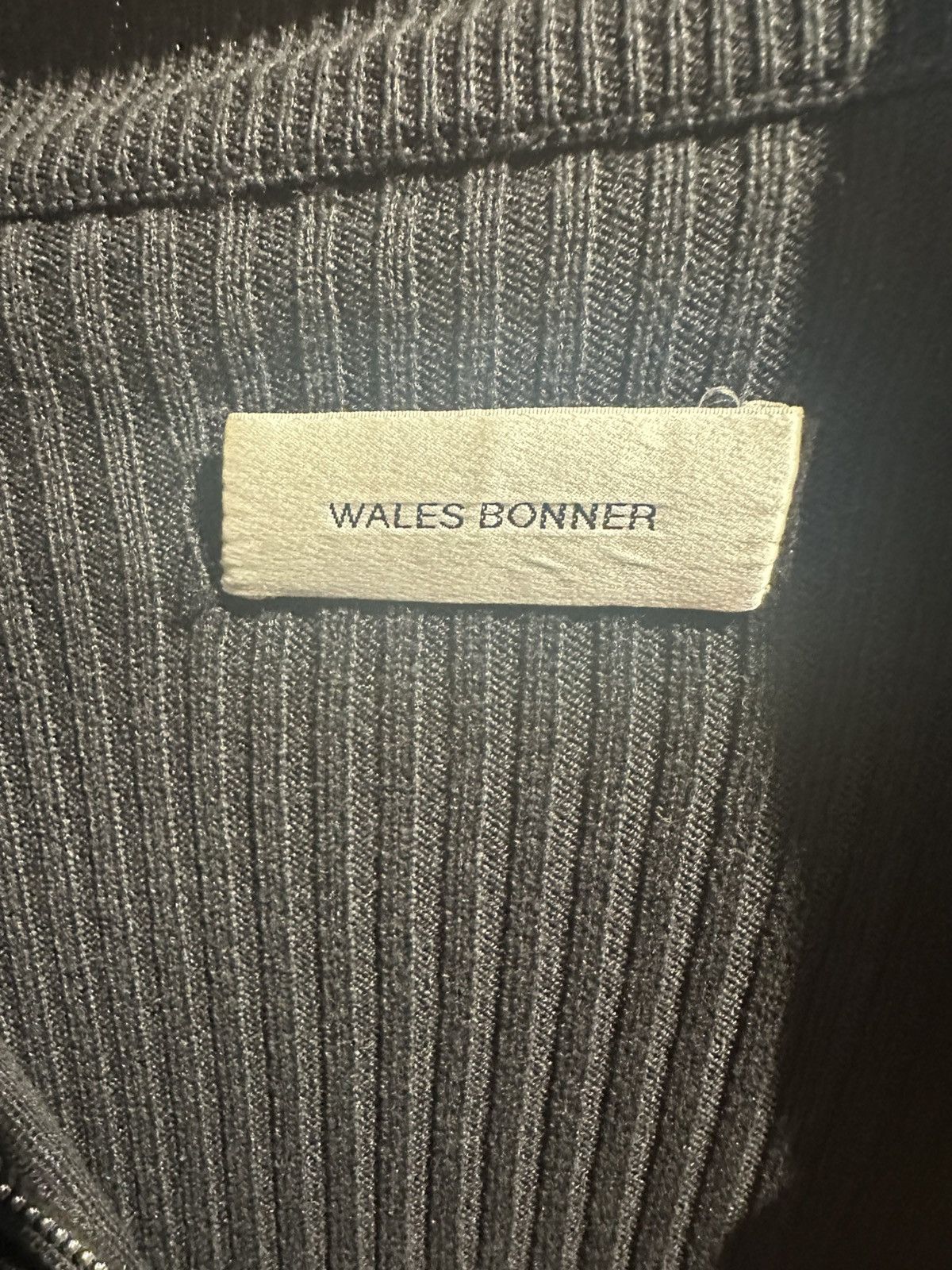 Wales Bonner Made In Italy Full-Zip Sweater - Medium in Black, Men's — image 2 of 5