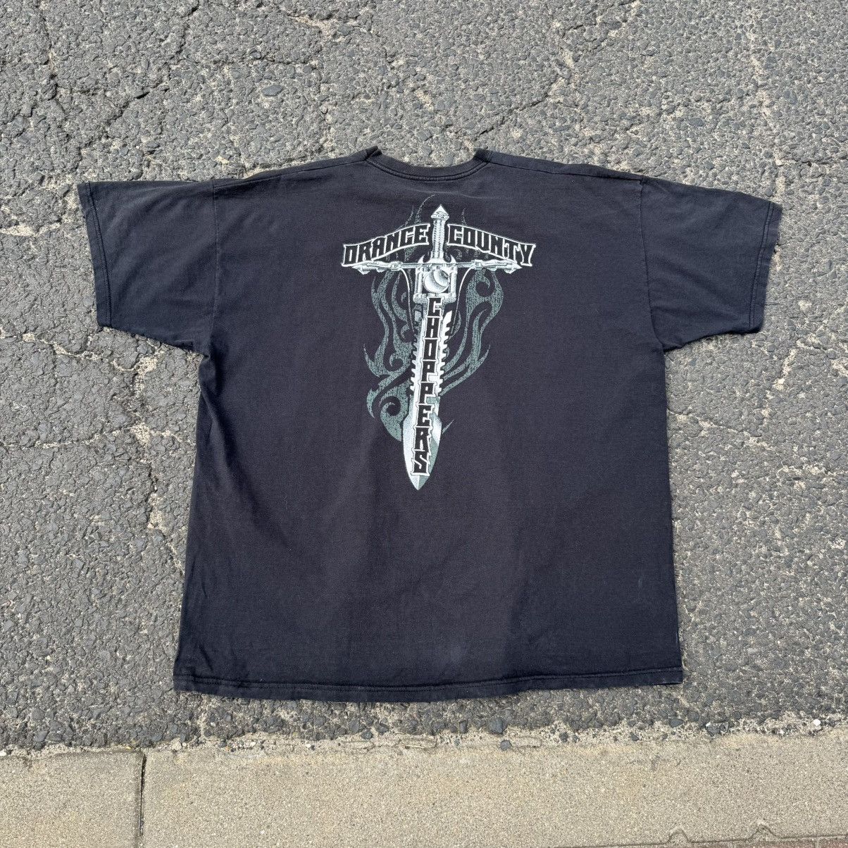 West Coast Choppers Orange Country Choppers Vintage Washed Tee WCC Harley 00s Size US XL / EU 56 / 4 - 8 Thumbnail
