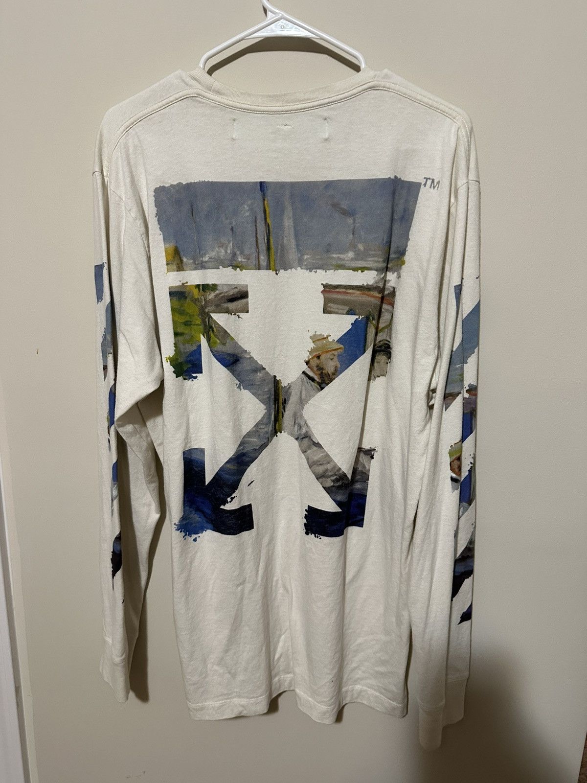 Off-White OFF-WHITE Long Sleeve Monet Diag Arrow Tee XXL Size US XXL / EU 58 / 5 - 4 Thumbnail