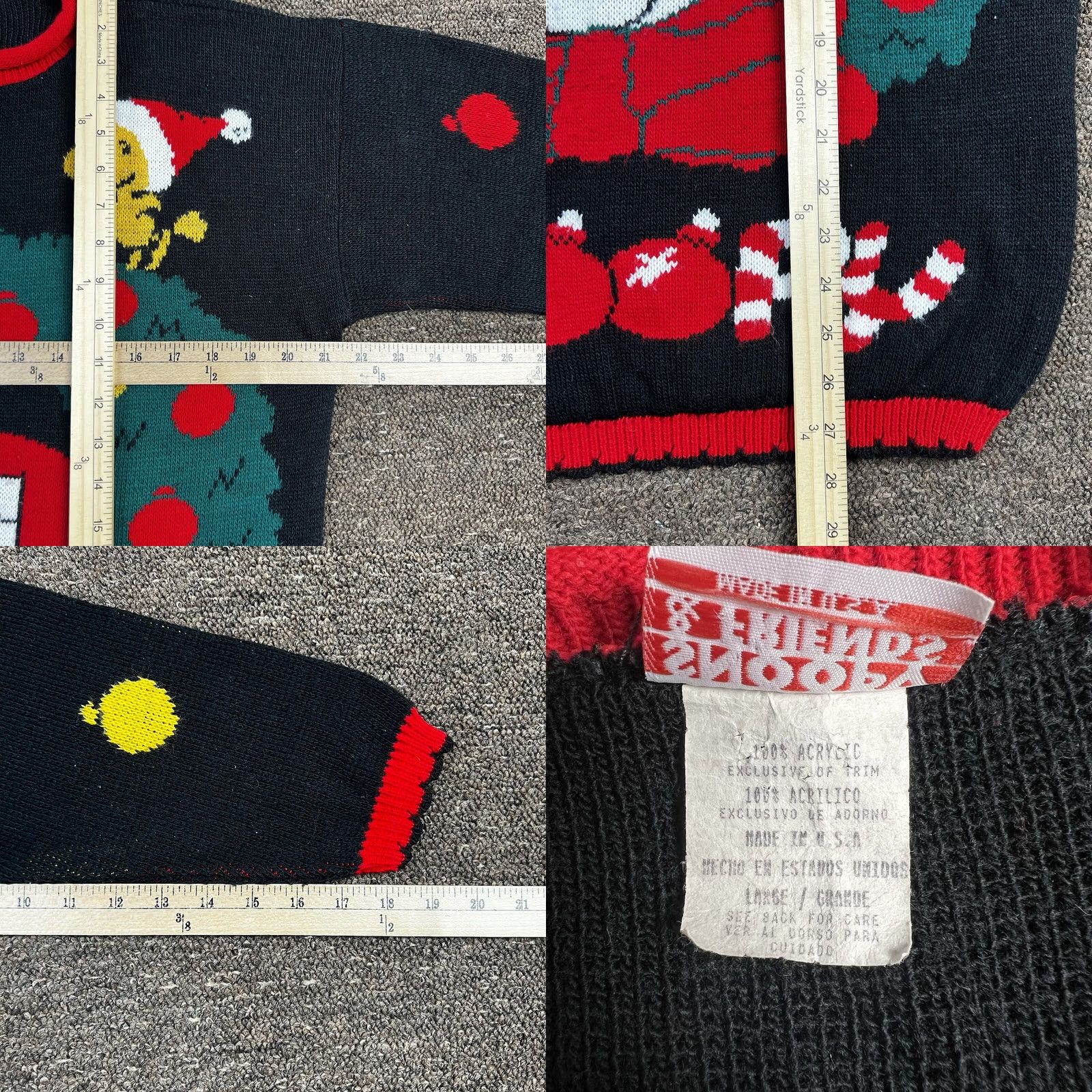 Peanuts VINTAGE Snoopy & Friends Peanuts Christmas Womens Sweater Large Size L / US 10 / IT 46 - 8 Thumbnail
