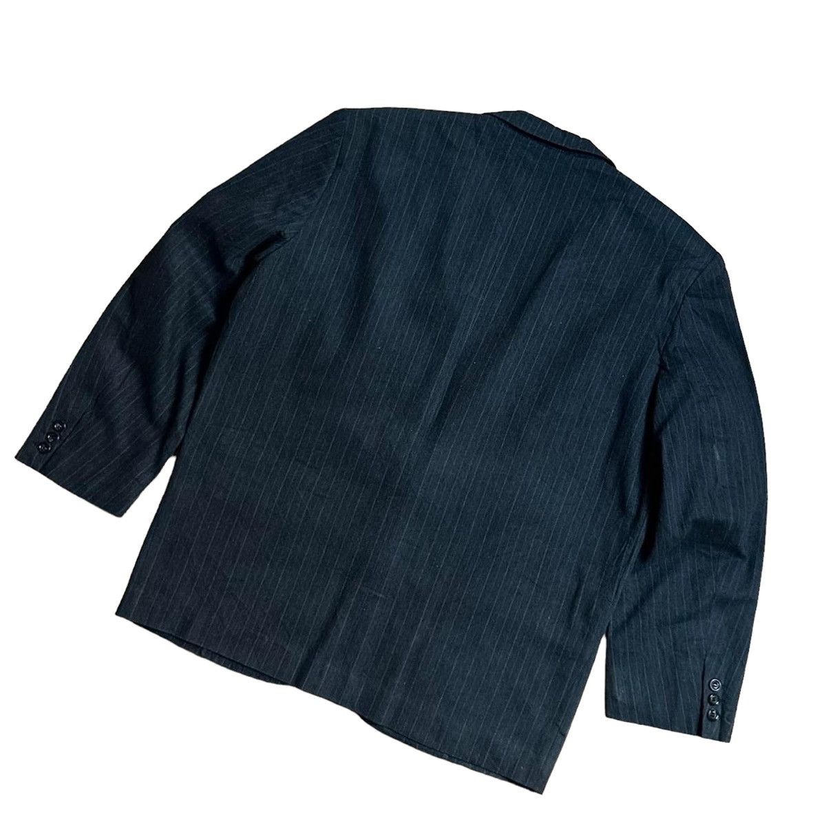 Comme des Garcons Homme 1987 Comme des Garçons Home Classic Stripe Rayon Runway Coat Size 42L - 4 Thumbnail