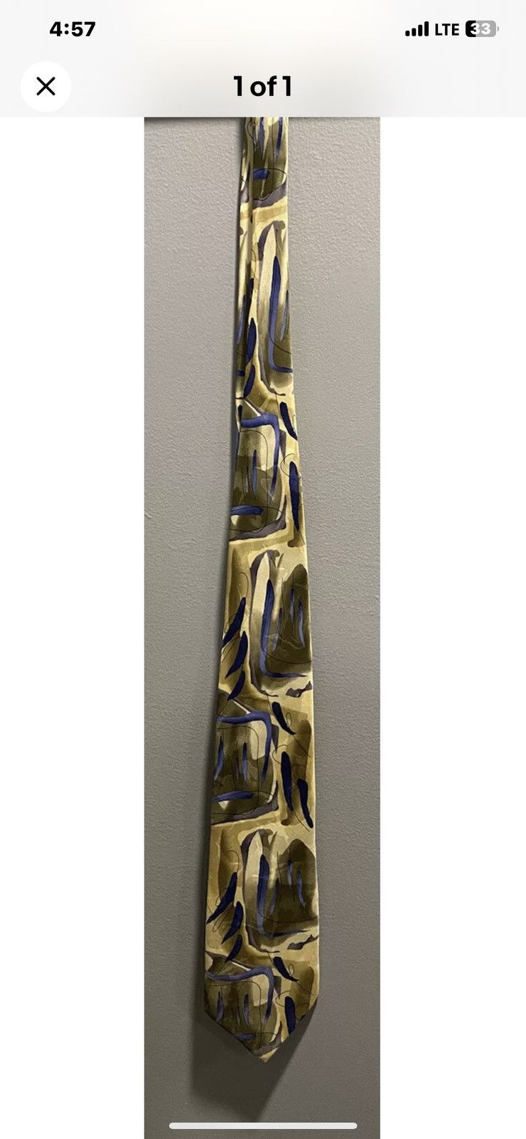 Other Super Handsome Blue & Gold Tie Size ONE SIZE - 1 Preview