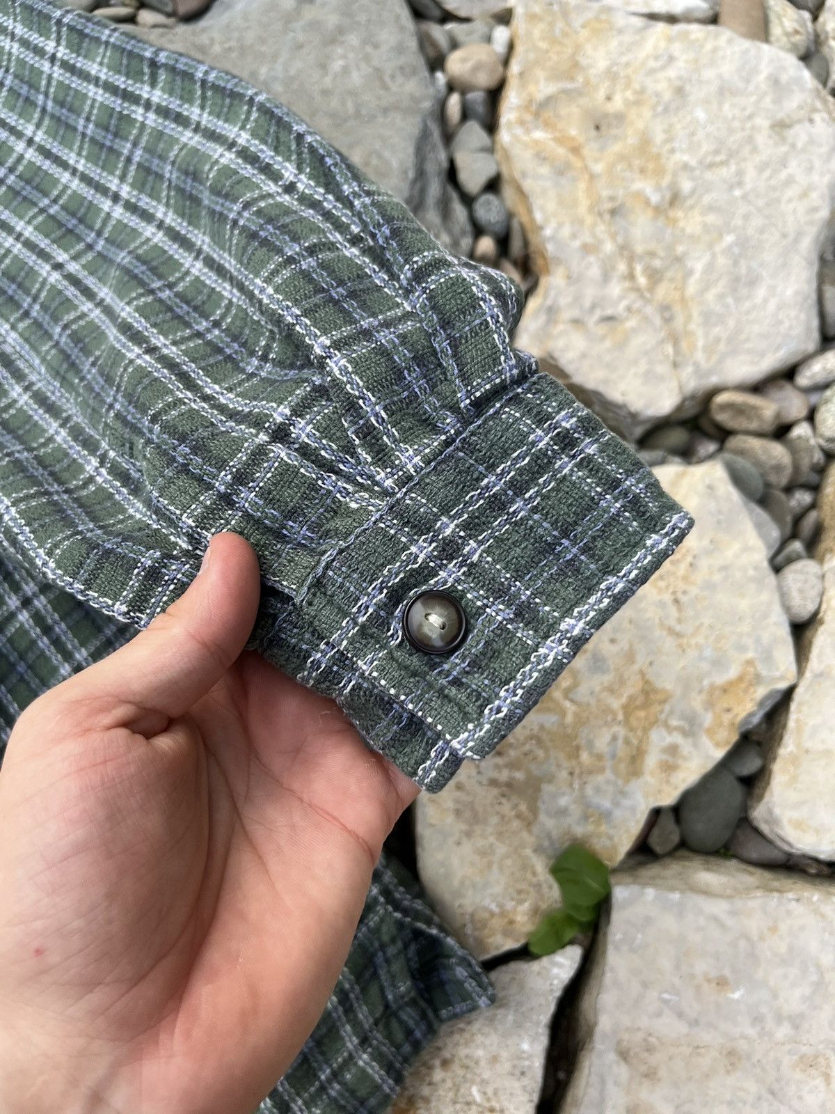 Levi's × Levi's Vintage Clothing × Vintage Vintage 90s Levi’s flannel plaid shirt knit checkered pocket Size US L / EU 52-54 / 3 - 20 Thumbnail