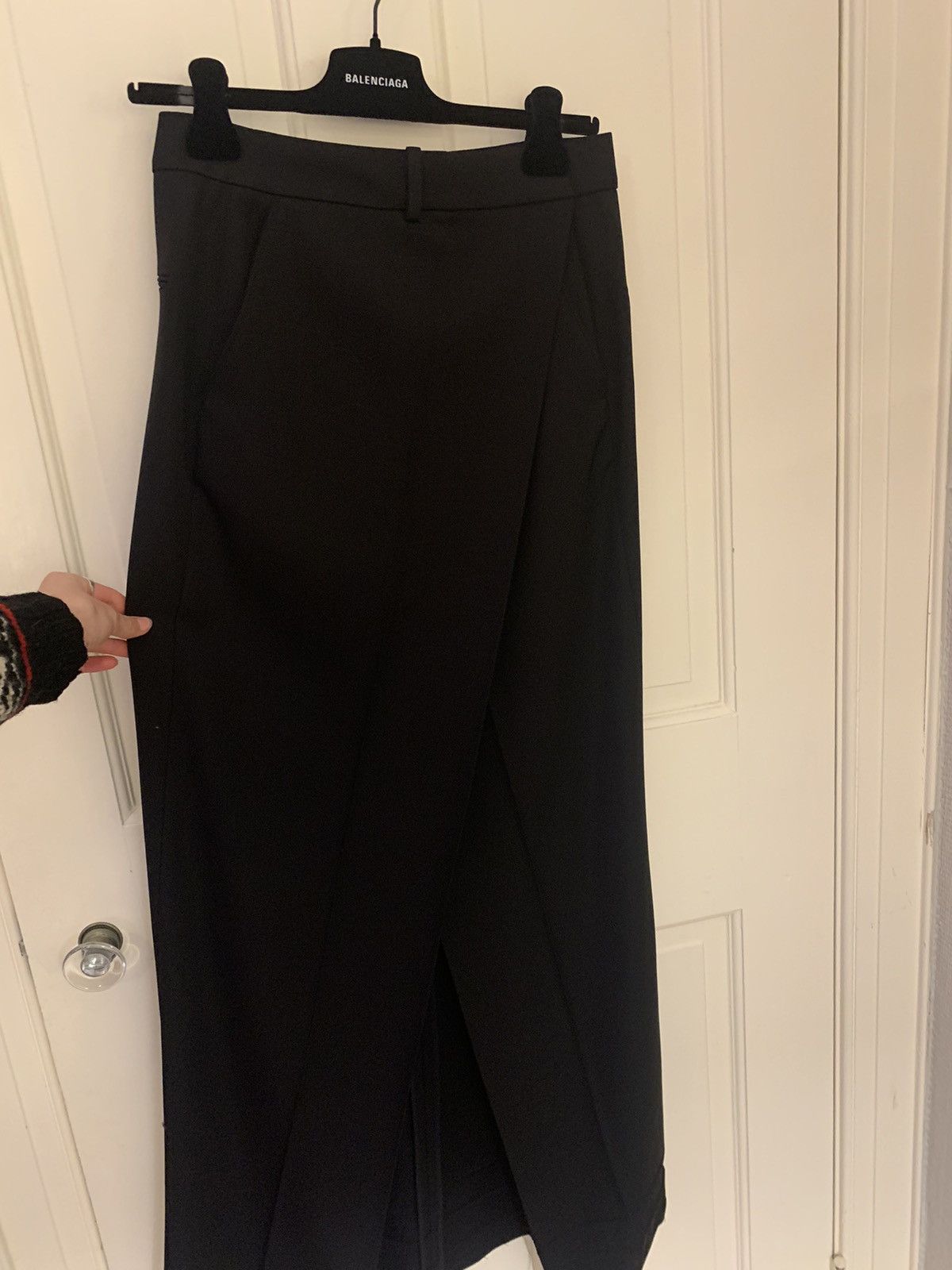 Balenciaga Balenciaga Slit Tailored Wool Midi Skirt Size 26" / US 2 / IT 38 - 5 Thumbnail
