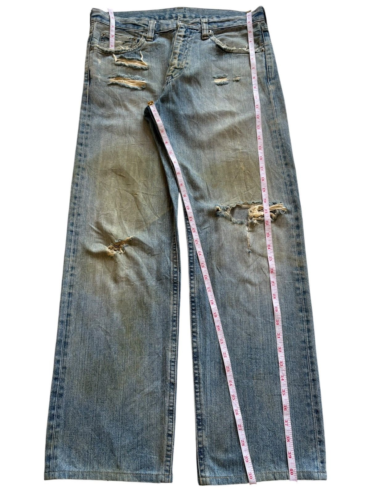 Uniqlo SALES🔥Vintage Uniqlo Mud Wash Distressed Baggy Jeans Size US 33 - 13 Thumbnail