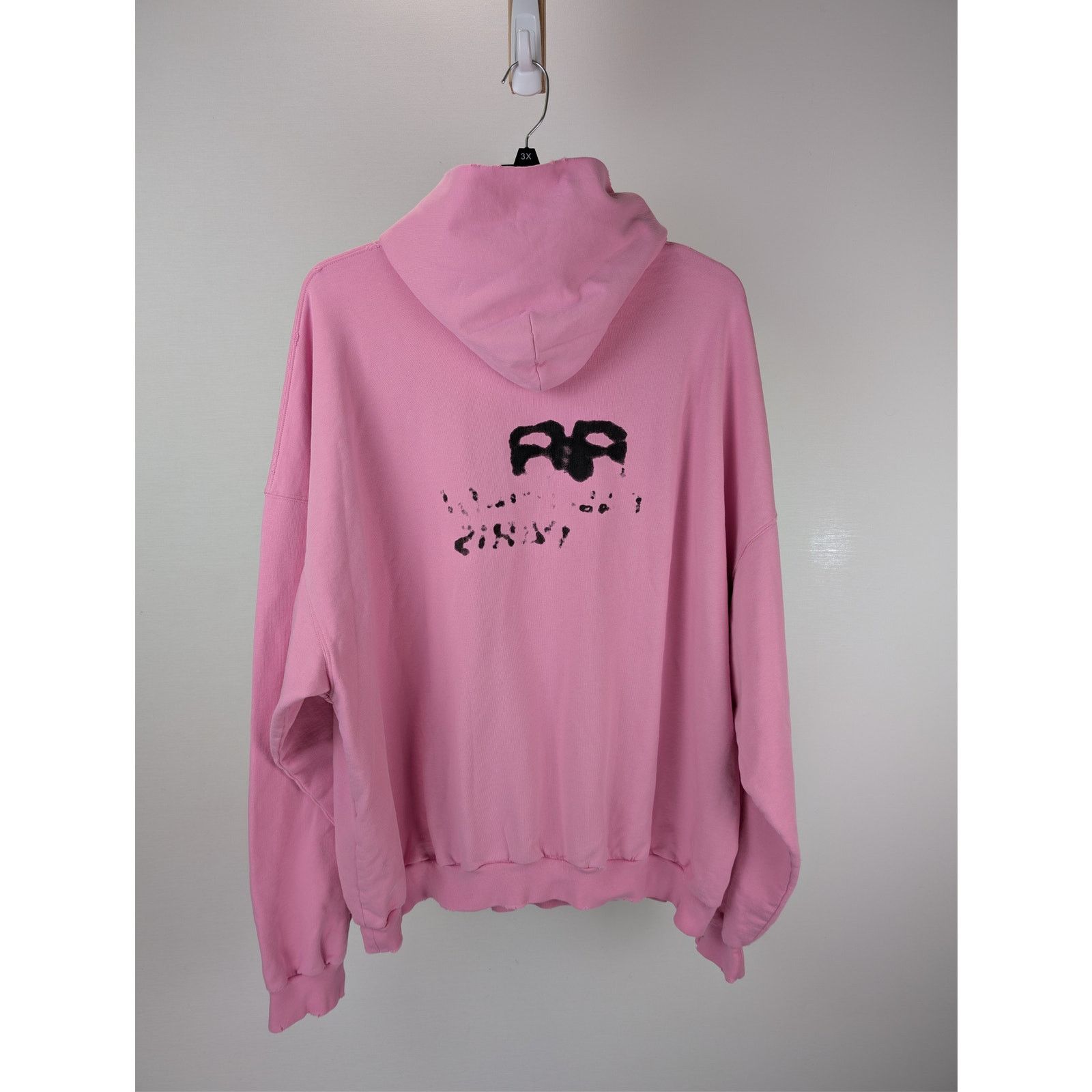 Balenciaga o1rshd1 Hand Drawn BB Icon Moll Boucle Large Fit Hoodie Pink Size US XL / EU 56 / 4 - 9 Thumbnail