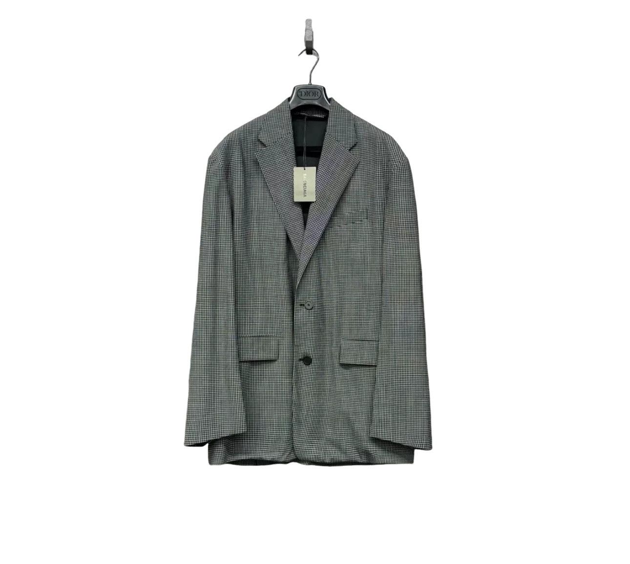 Balenciaga Balenciaga Checkered Embroidered Logo Blazer Size 40R Size 40R - 1 Thumbnail
