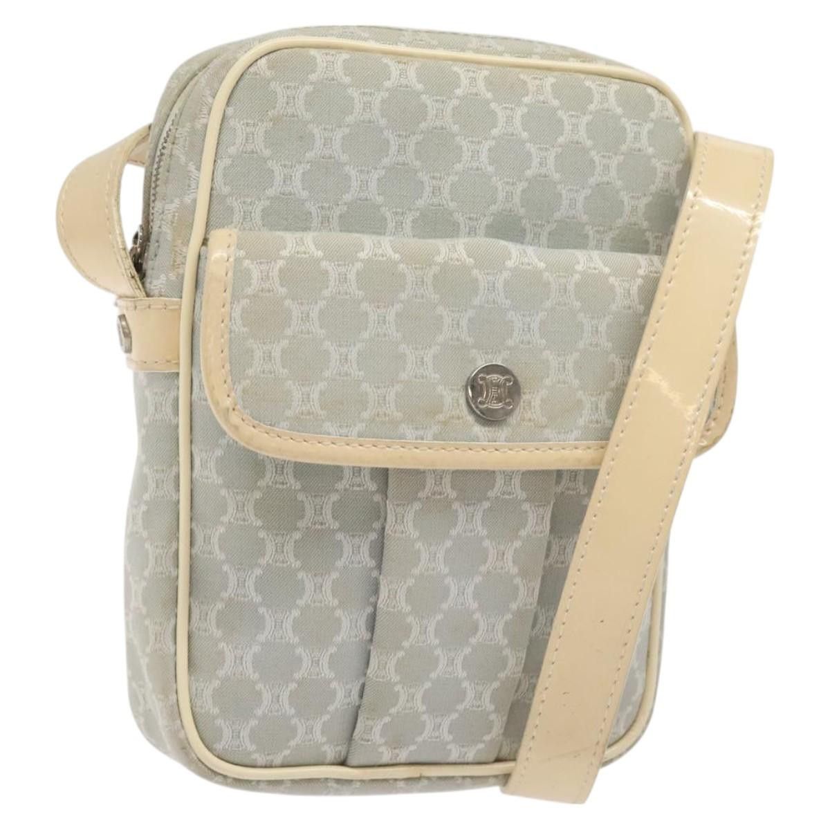 Celine CELINE Macadam Canvas Shoulder Bag Light Blue Silver Size ONE SIZE - 1 Thumbnail